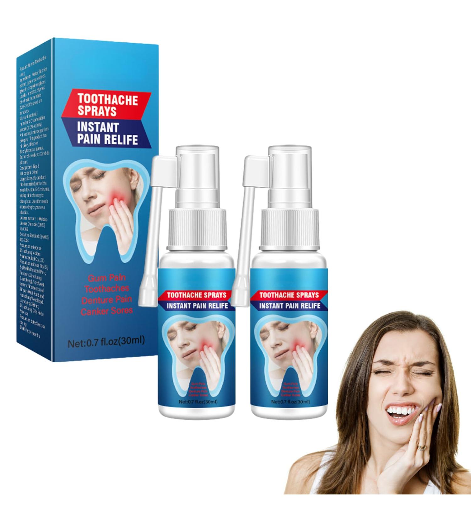 Spray Soulagement Douleurs Dentaires 2pcs Spray Contre Maux de Dents Sprays R paration Gencives Spray Soin des Maux de Dents Spray Analg sique Dentaire Soulagement Dental Spray - Buy Online on GoSupps.com