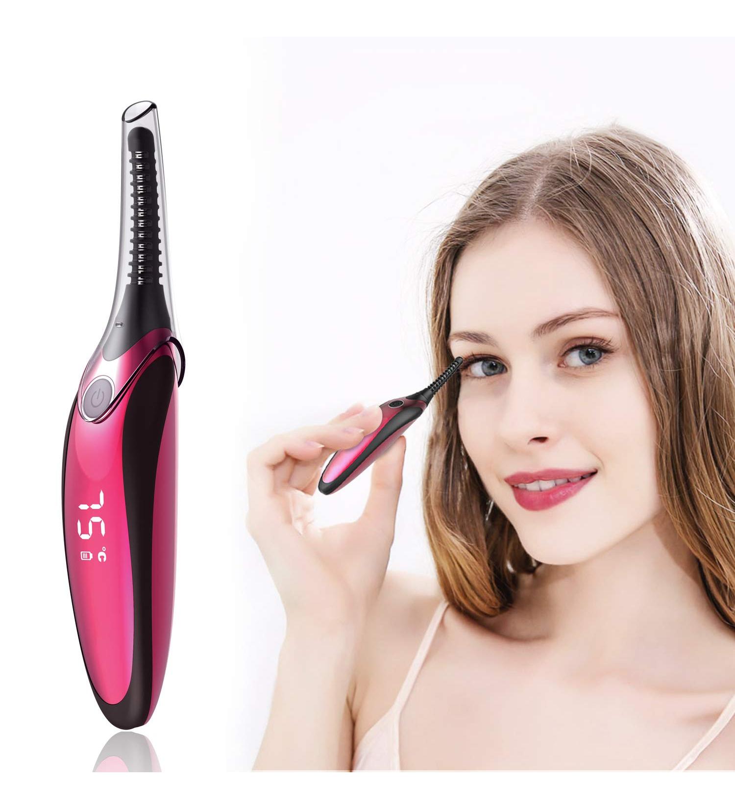 Heated Eyelash Curler | USB Rechargeable LCD Display | 4 Temperature Gears | YOMOCHI - Safe & Long-Lasting Results - Buy Online on GoSupps.com