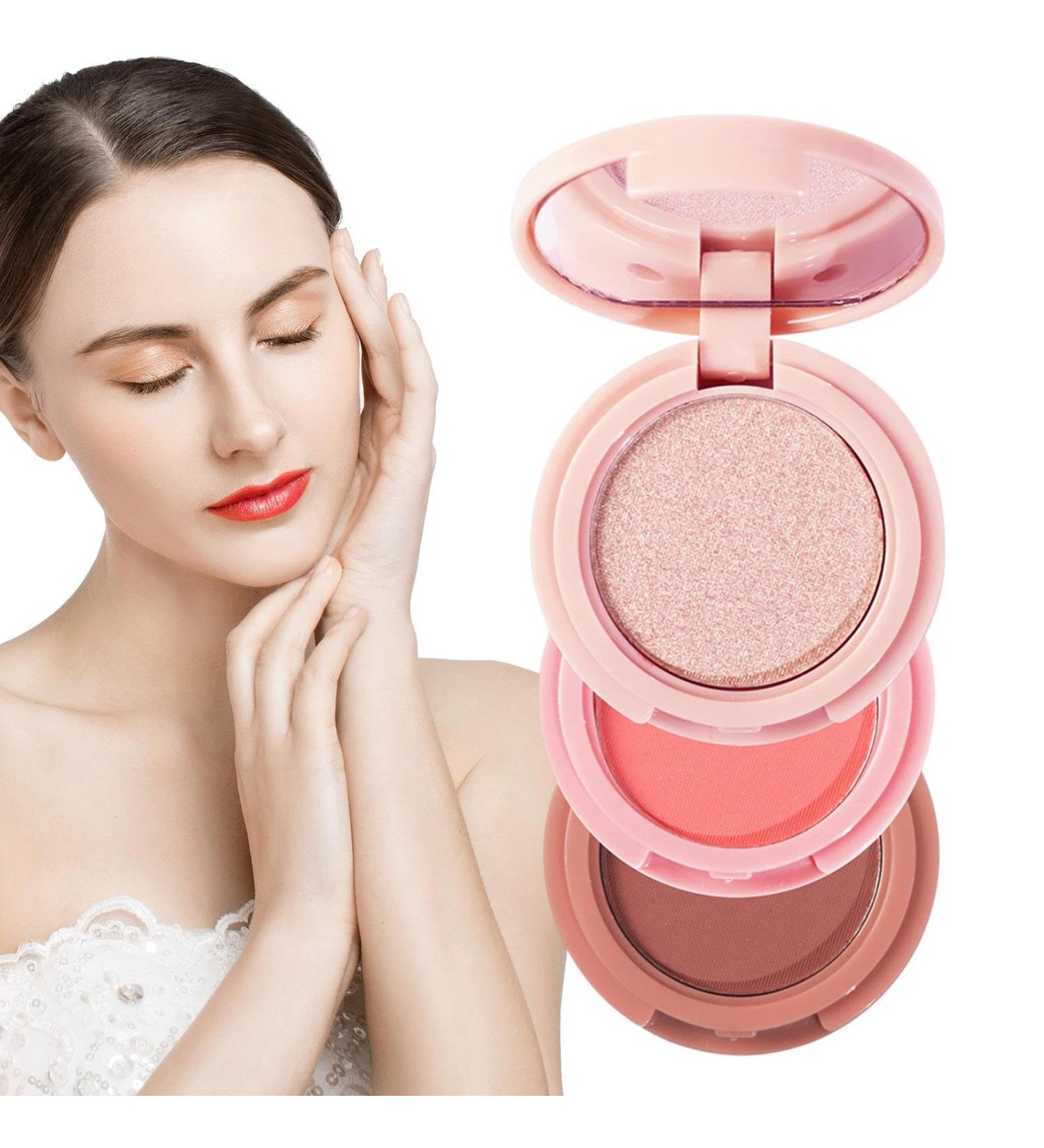  JPSDOWS makeup contour palette 3 in 1 lightening blush highlighter powder for men with luminous effect sweat resistant Jpsdows - Buy Online on GoSupps.com