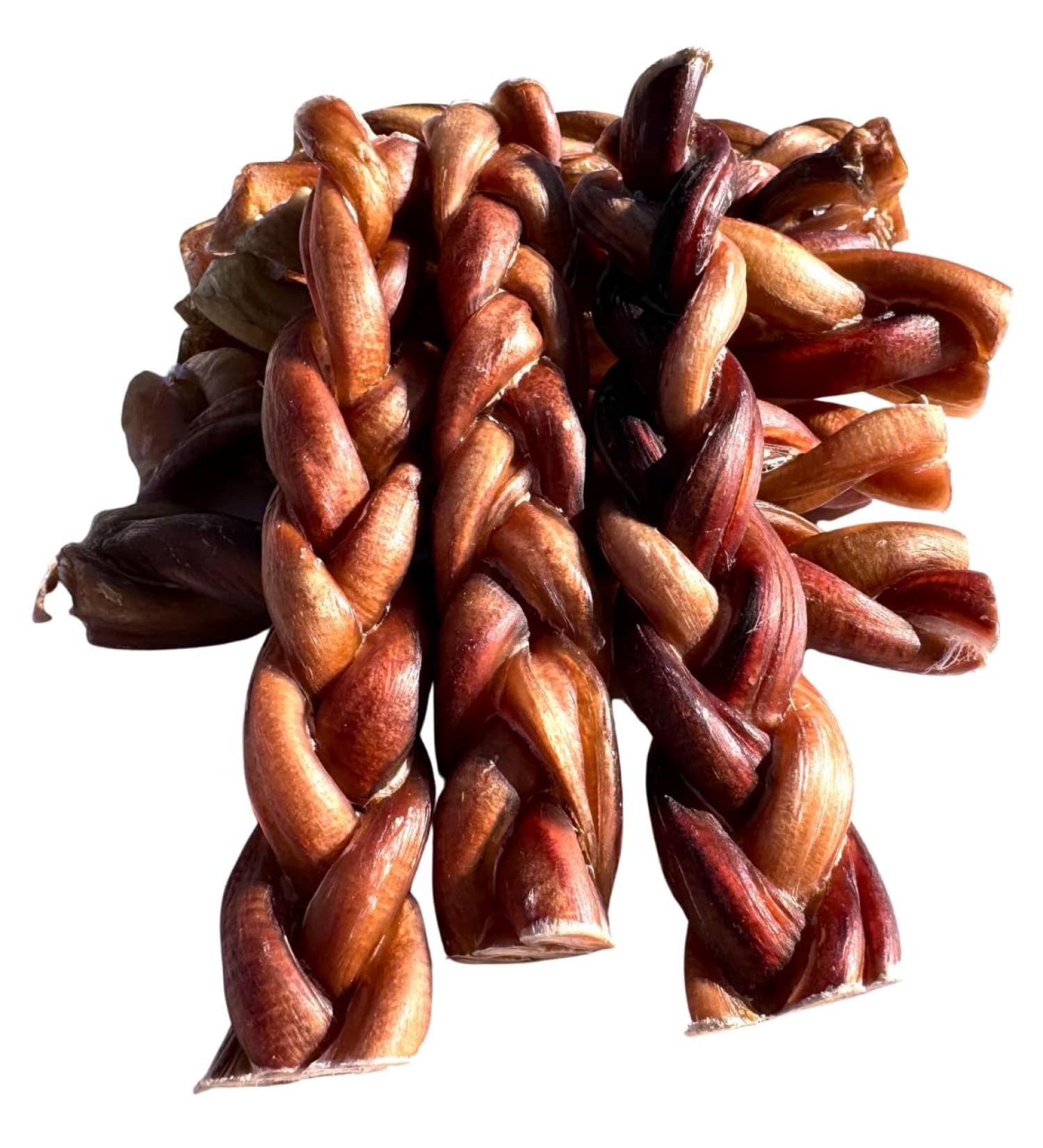 Bully Sticks for Dogs - Braided Bully Sticks Dog Chew Treat - *(6 INCH Braided 7 Pack Approx. 300 Grams)* - Bully Sticks - Low to No Odor Bull Pizzle - Thick Premium Long Lasting Braided Bully Sticks - Buy Online on GoSupps.com