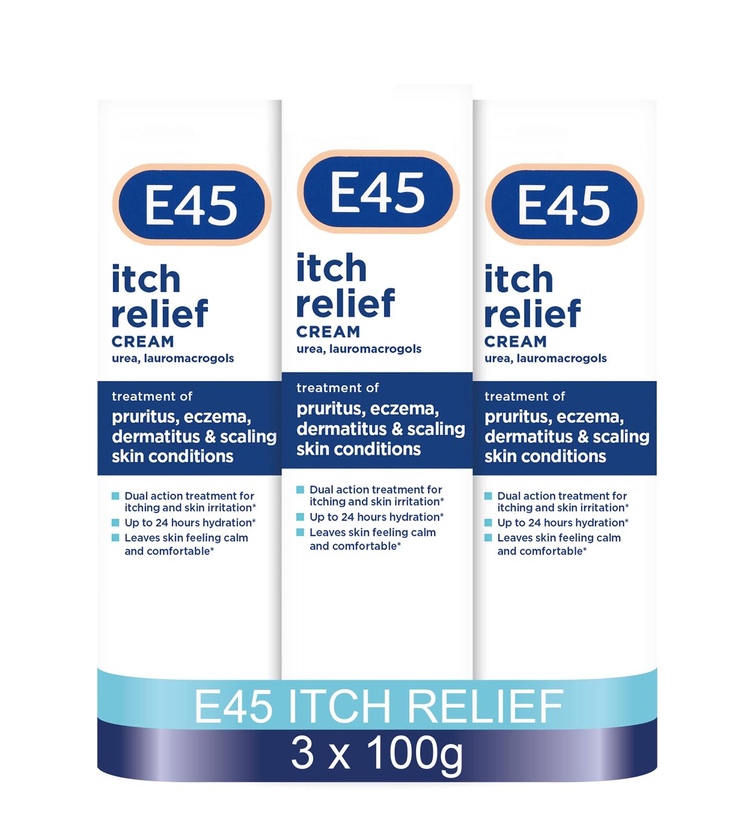 E45 Itch Relief Cream (3 x 100g Tube)