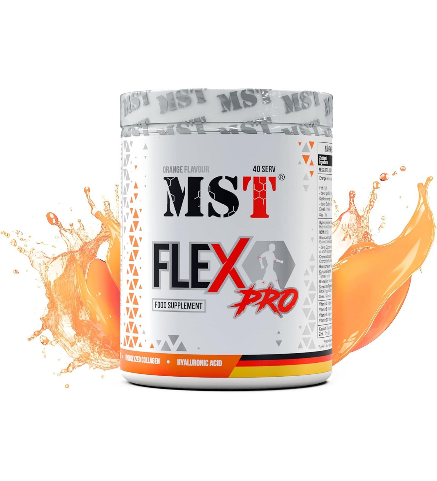 Flex Pro Powder - Glucosamine Chondroitin MSM Collagen Vitamin C & D3 - Orange | Top Quality Joint Support Supplement | International Shipping - Buy Online on GoSupps.com
