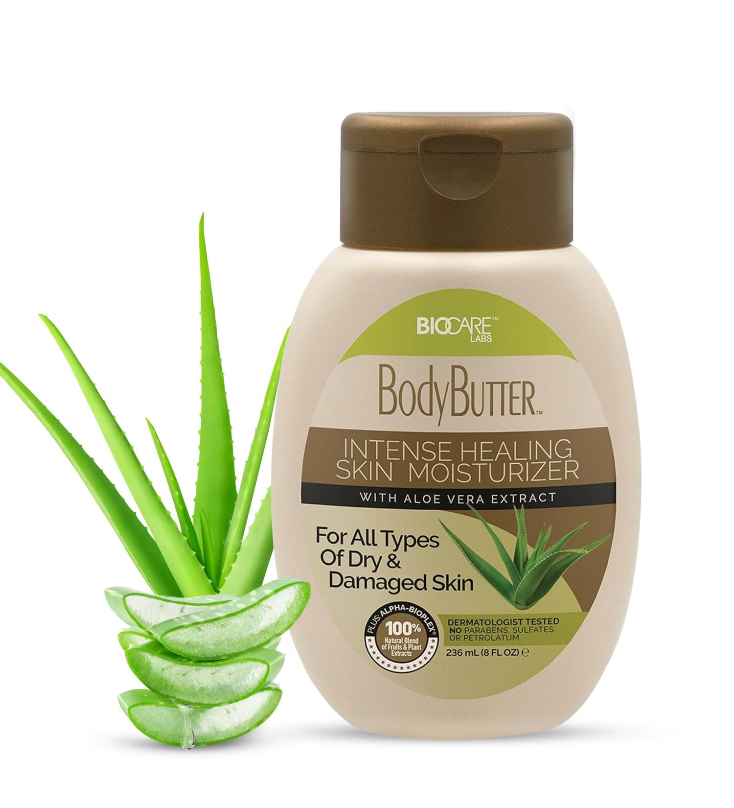 Biocare Labs Moisturizing Body Butter - Hydrating Body Cream W/Aloe Vera and Cucumber Extracts (Fragrance Free) - Instantly Penetrates and Deeply Renews Skin - Lotion Designed For Dry Skin 8 Fl Oz (Pack of 1) - Buy Online on GoSupps.com