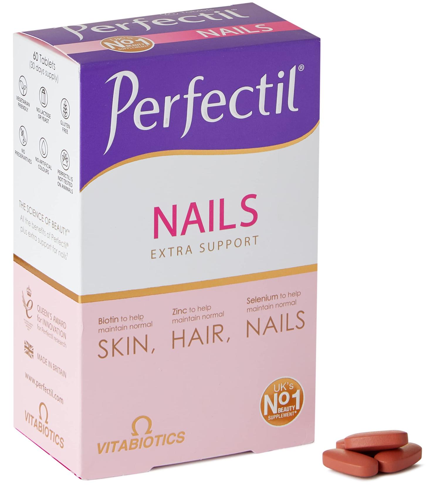 Vitabiotics Perfectil Plus Nails - 60 Tablets | 1 Pack - 60 Count - Buy Online on GoSupps.com