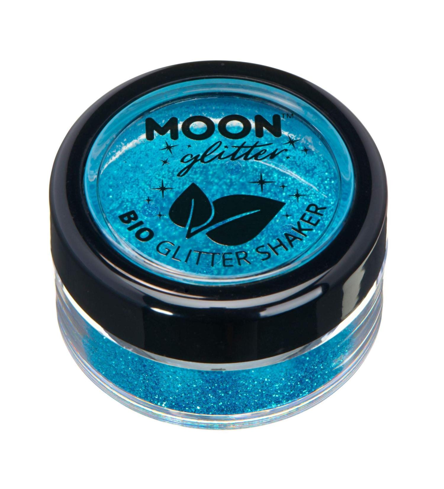 Biodegradable Eco Glitter Shaker - Blue - 5g | Moon Glitter - Cosmetic Bio Festival Makeup for Face, Body, Nails, Hair, Lips - Buy Online on GoSupps.com