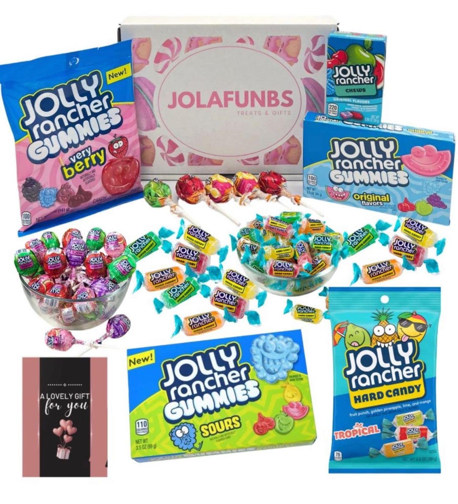Jolly Ranchers Candy American Sweets Gift Box - Include Hard Candy Lollipop & More For Birthday Valentines Gifts For Him & Her Christmas - Heavenly Retro Sweets - Buy Online on GoSupps.com