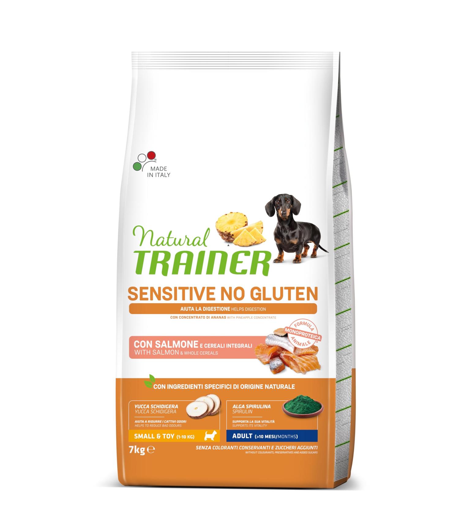 Salmon Sabla Sensitive Natural Trainer Adult Dog Food 7kg - Buy Online on GoSupps.com