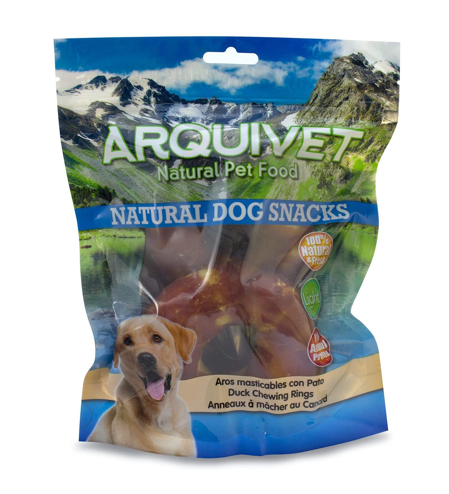 ARQUIVET Duck Chew Rings - Dog Snacks - Rings Chewable Donuts - Natural Dog Snacks - Candy - Buy Online on GoSupps.com