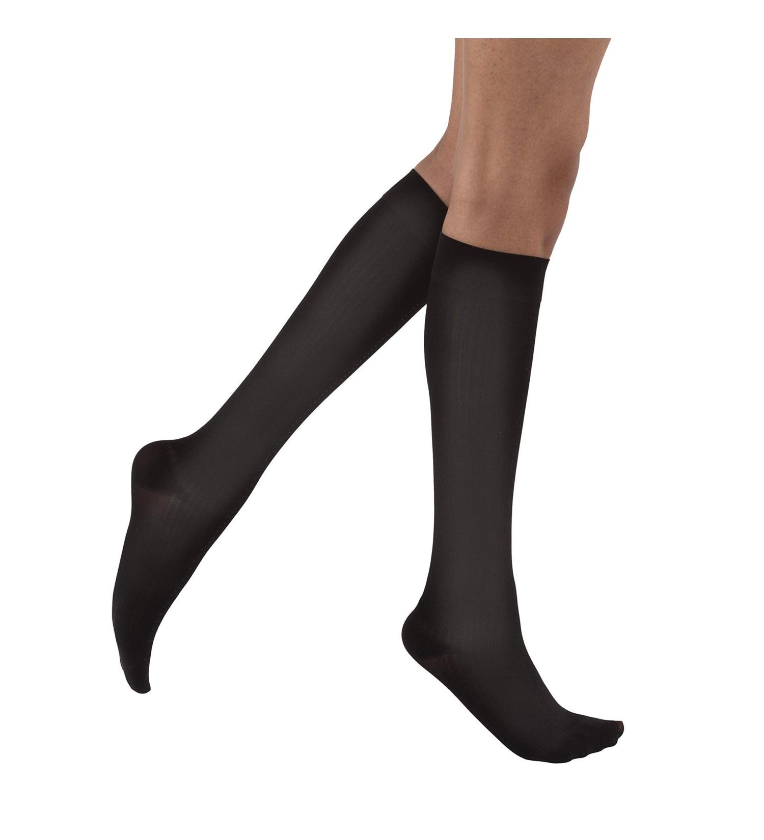 JOBST soSoft Knee-High Compression Socks 8-15 mmHg | X-Large Black Ribbed - Supportive & Stylish Shipping Worldwide - Buy Online on GoSupps.com