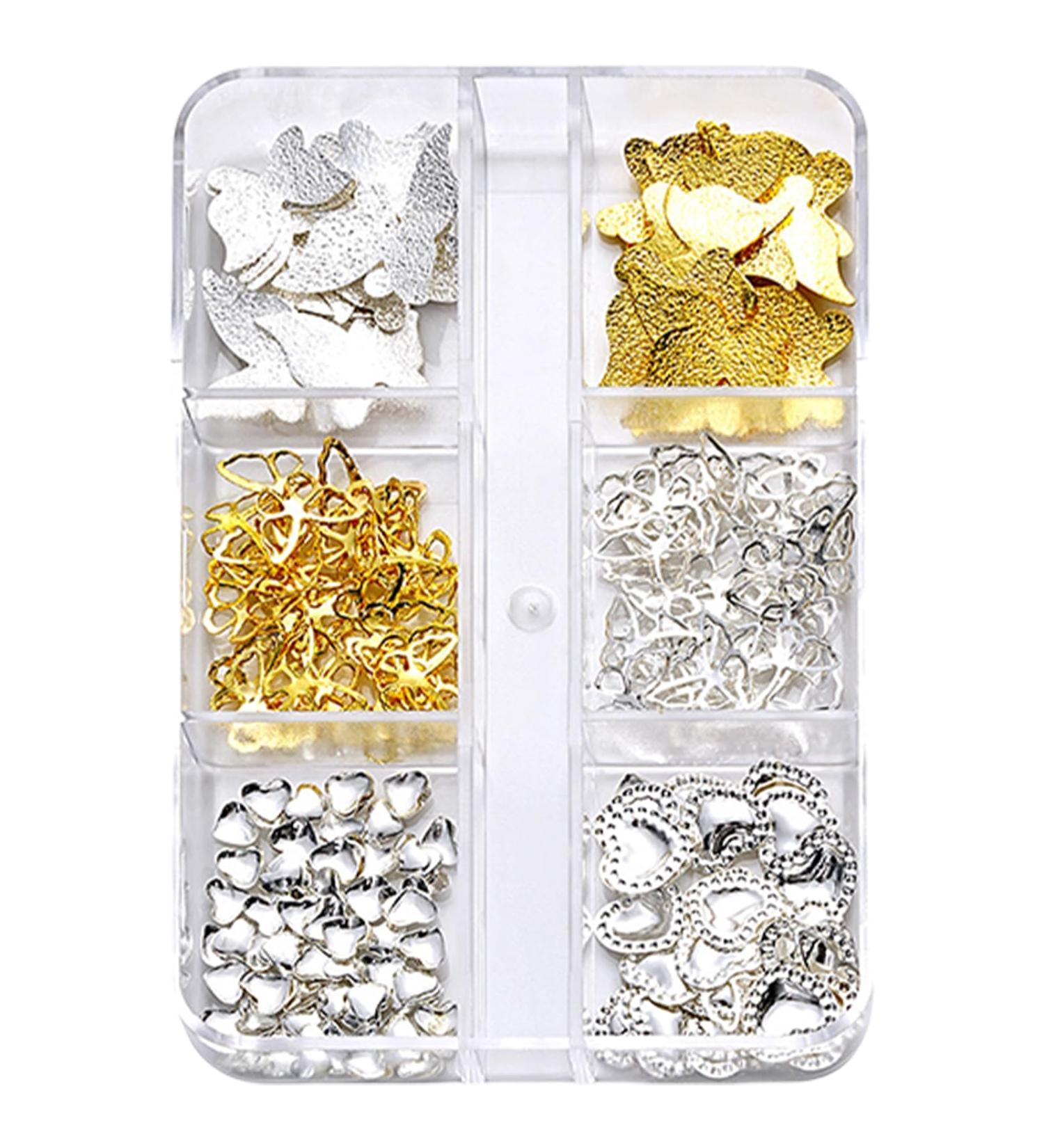 Hollow Butterflies Nails Charm Heart Nails Art Decorations Mix Shaped Nails Art Charm For Acrylic Nails Jewelry Making - Buy Online on GoSupps.com