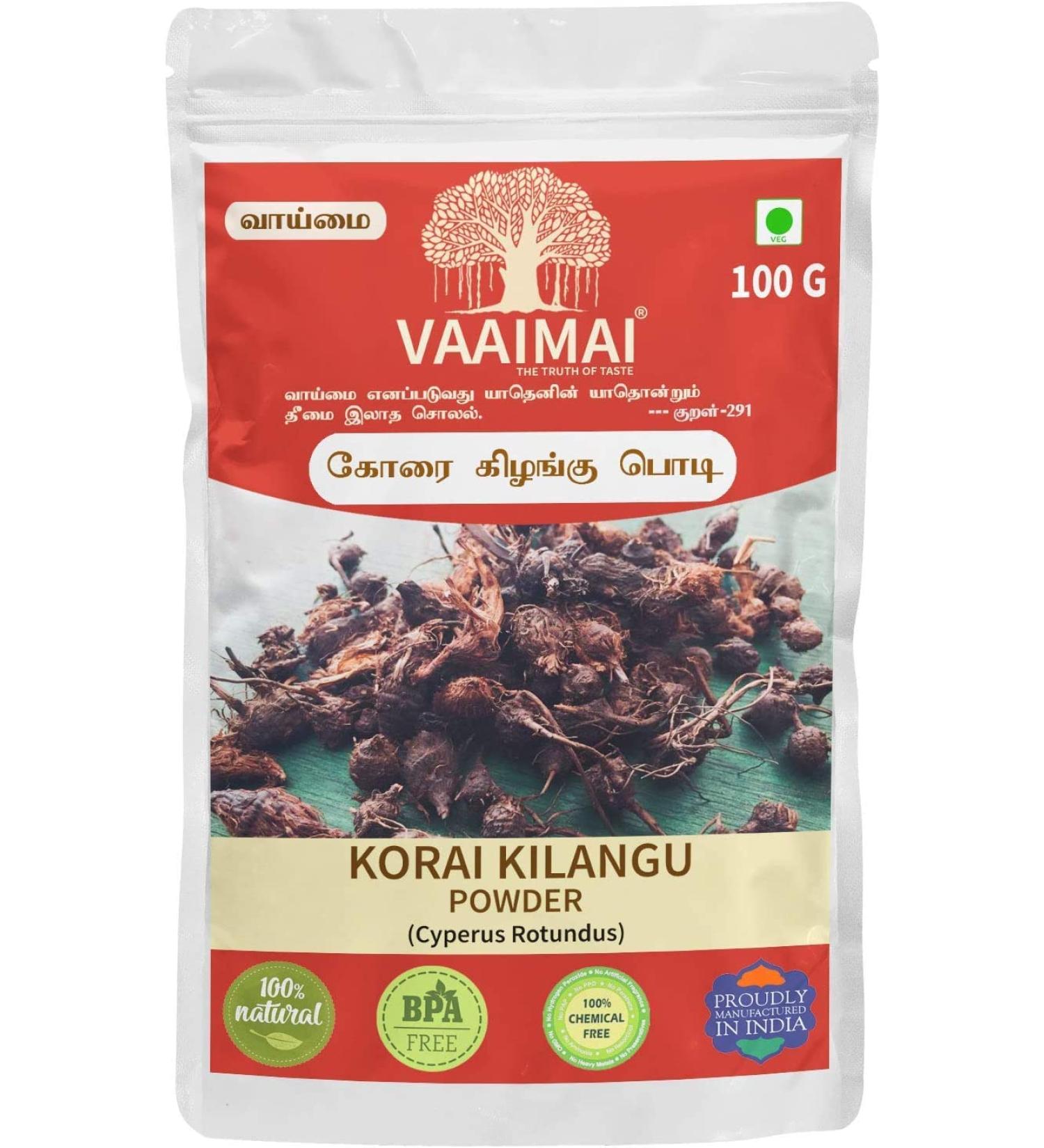 CROW VAAIMAI Korai Kilangu PoederCyperus Rotundus 100g