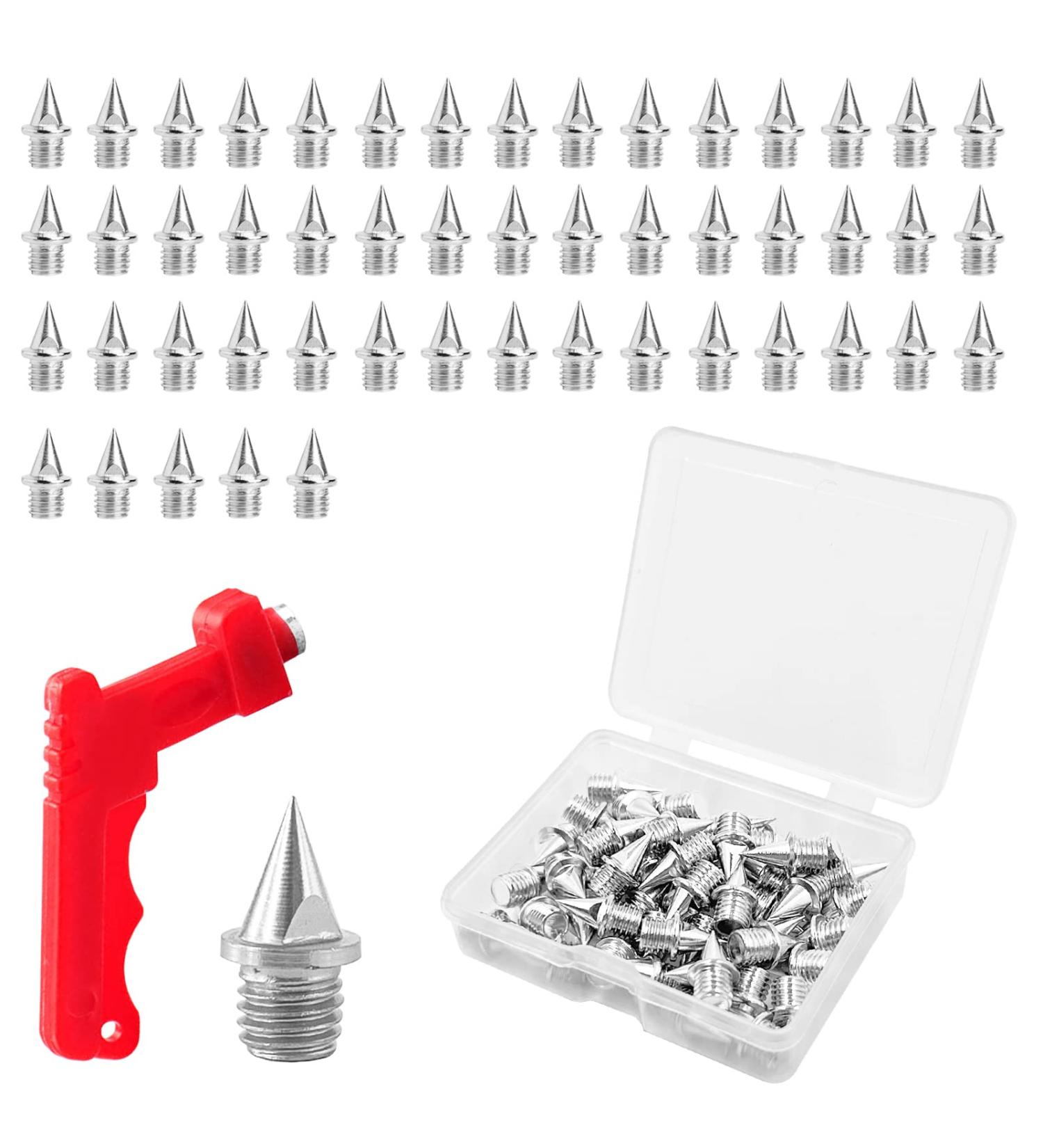 100PCS Track Spikes with Spike Wrench | Replacement Spikes for Sprint Sports Shoes - Buy Online on GoSupps.com