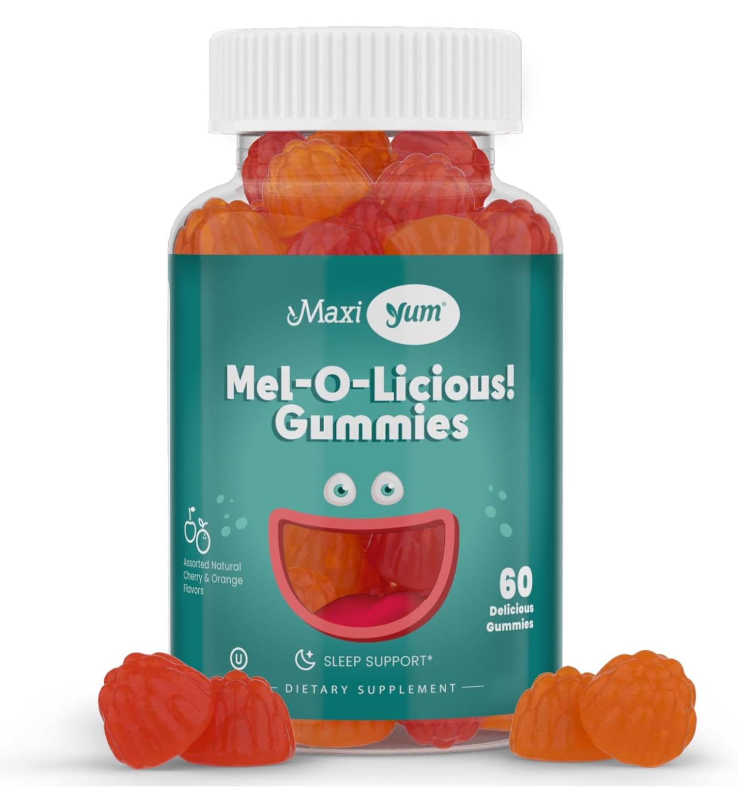 Melatonin Gummies for Kids - 1mg Chewable Supplement - 60 Count for Restful Sleep - Children and Adult Melatonin Gummies - Pack of 1 - Buy Online on GoSupps.com