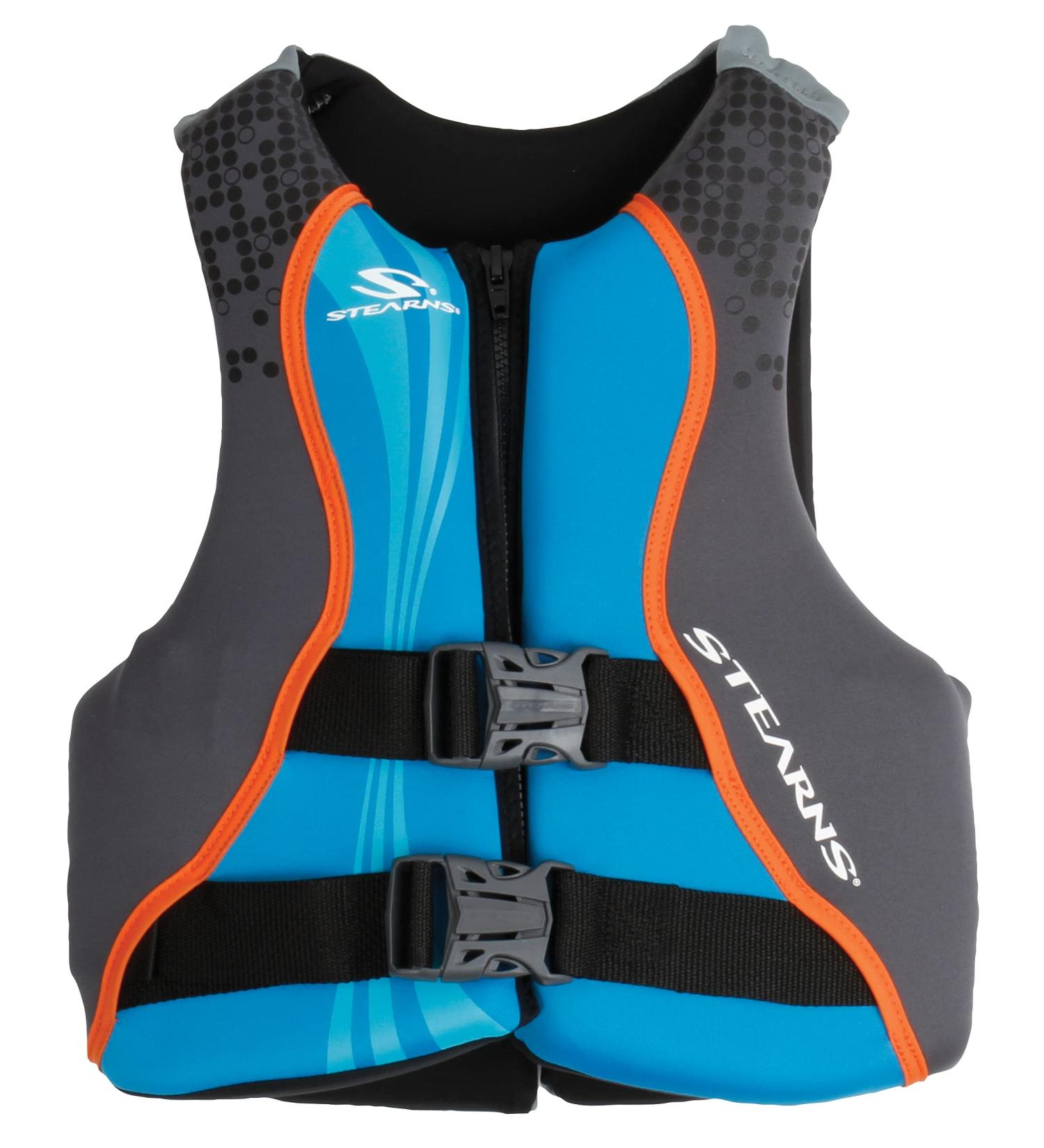 Stearns Kids Life Vest | Youth Hydroprene Life Jacket | 50 to 90 Pounds Blue