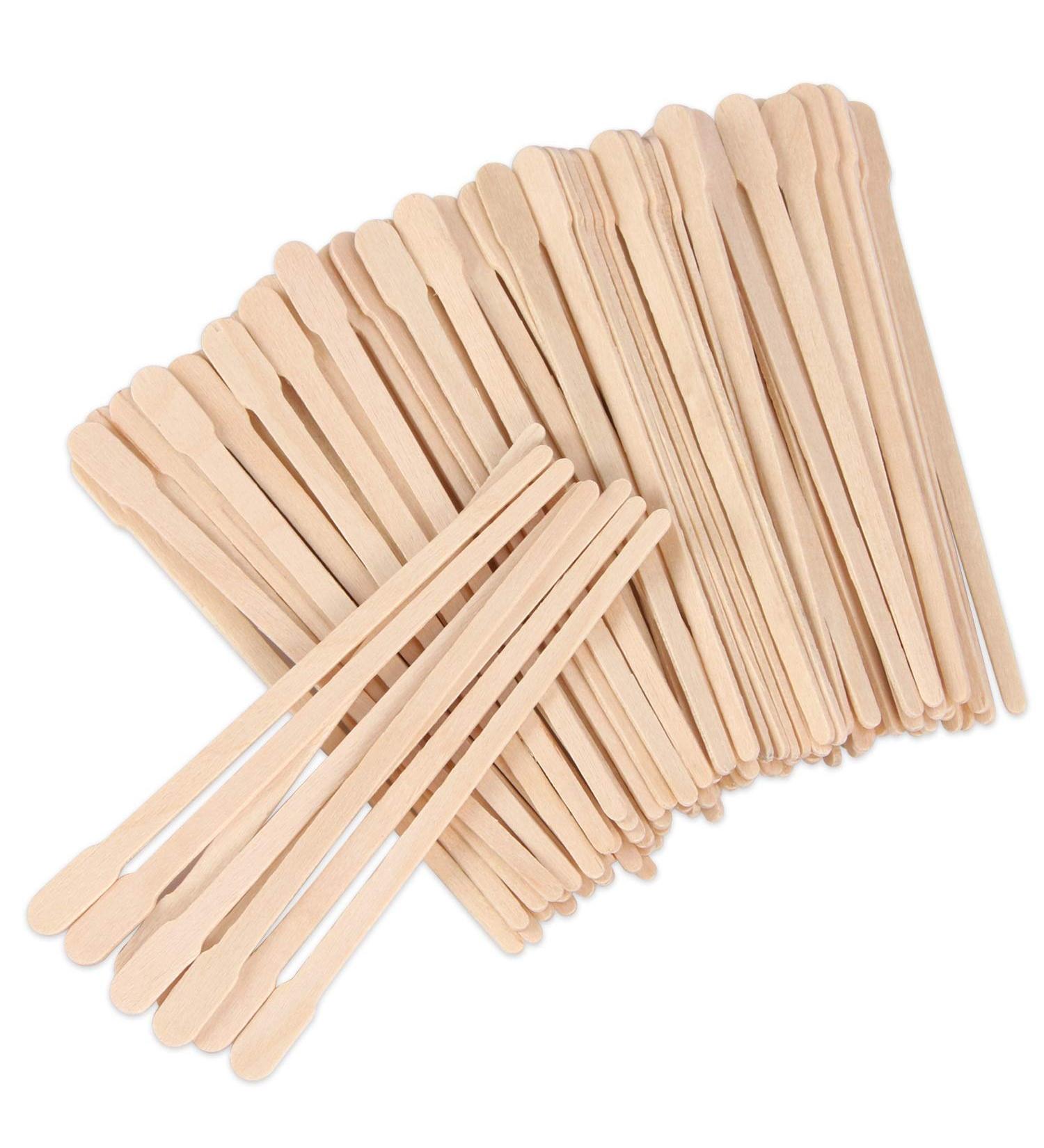 200 Pcs Eyebrow Wax Sticks | Wood Wax Applicator Spatulas for Hair Removal and Crafts - Buy Online on GoSupps.com
