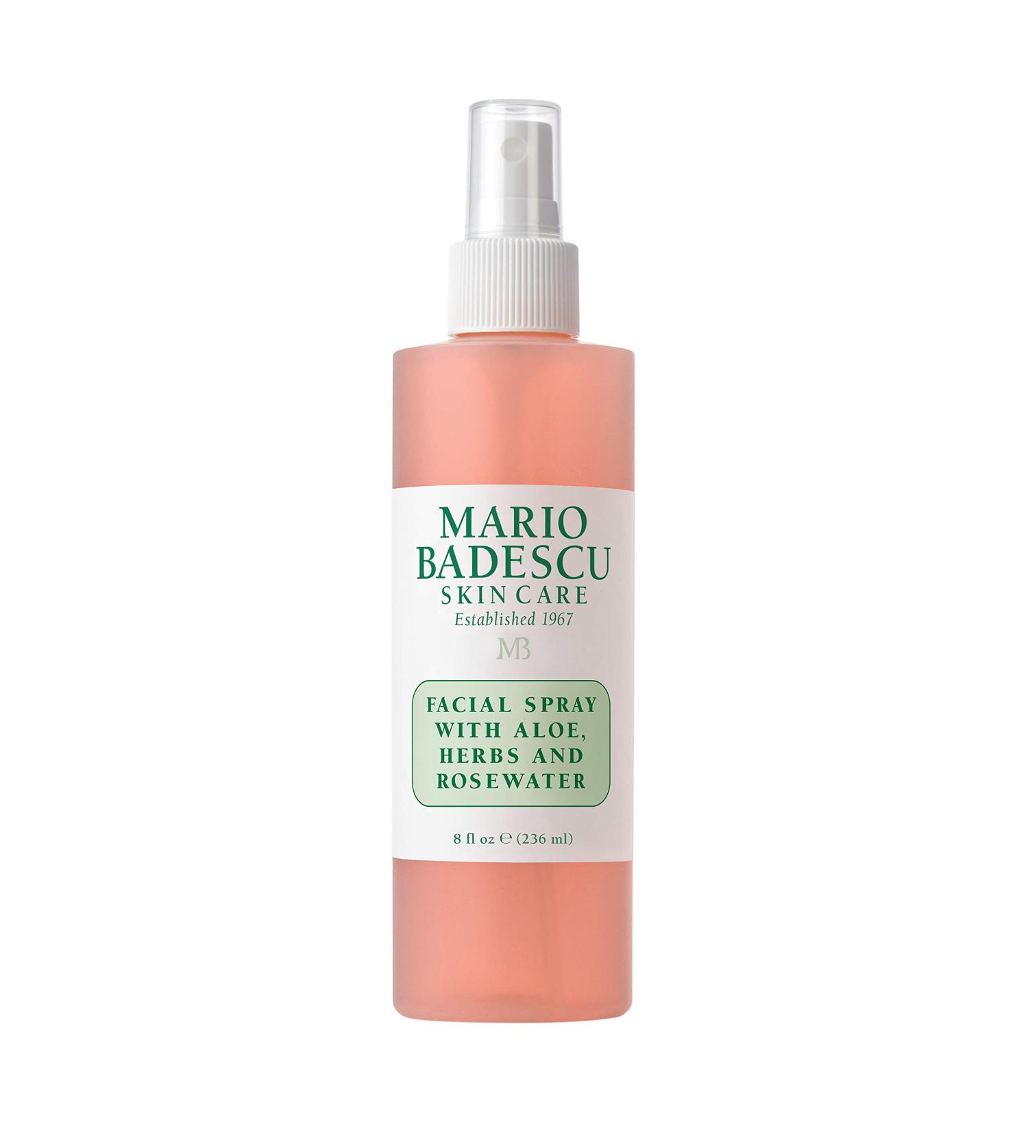 Mario Badescu Facial Spray with Aloe, Herbs, and Rosewater - 8 Fl Oz | Hydrating Face Mist for All Skin Types - Buy Online on GoSupps.com