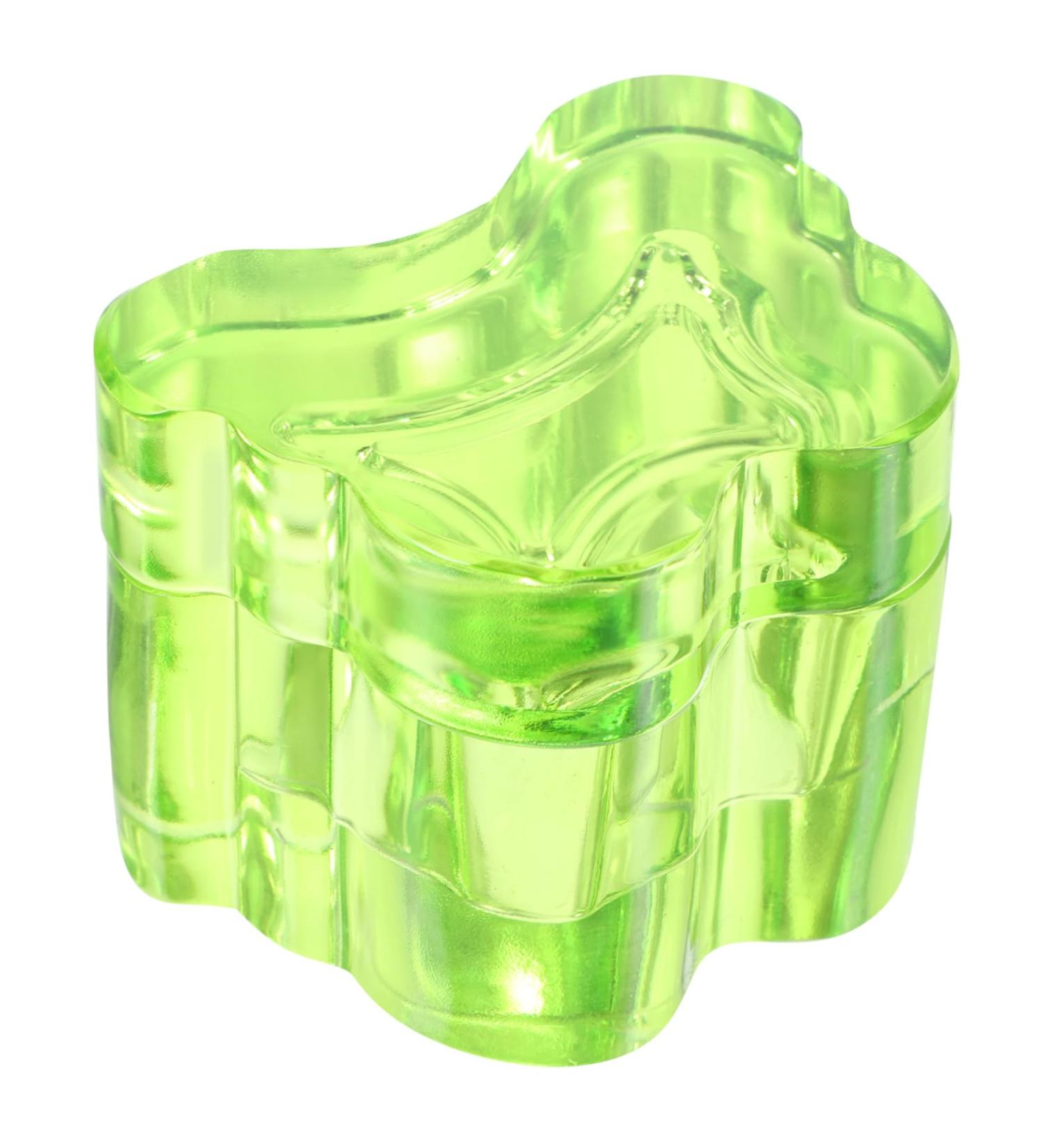 HAPINARY Nail Art Liquid Holder with cover tool manicure glass nail dish cup bracket nail art dish plate cup thicken nail dish with lid glass nail art cup Nail supplies Nail Manicure Tools 7x5.6cm Green - Buy Online on GoSupps.com