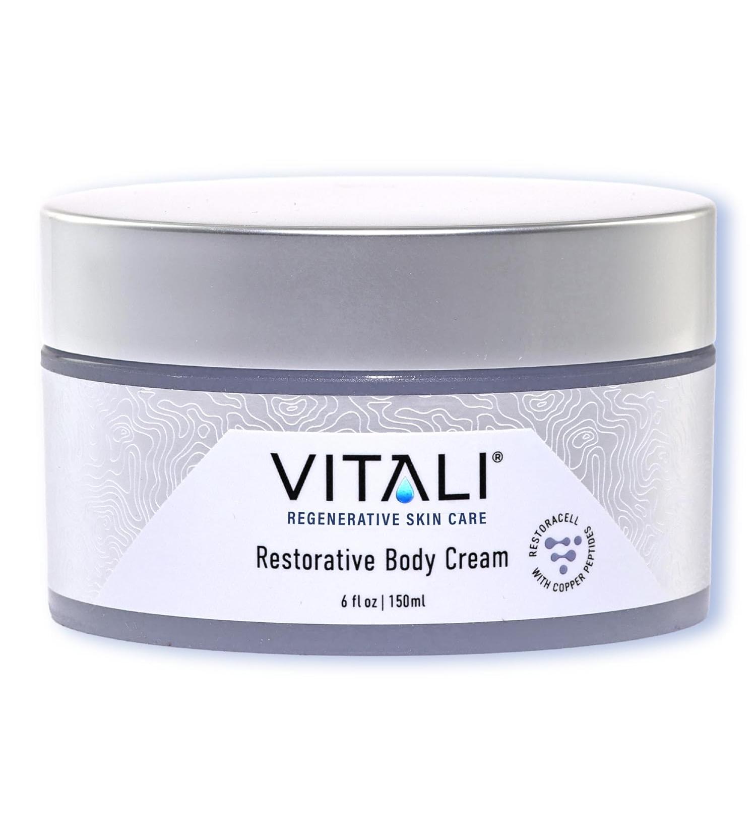 Vitali Restorative Body Cream with Copper Peptides - Anti-Aging Moisturizer for Hydration & Wrinkle Protection - 1.69 fl. oz - Buy Online on GoSupps.com