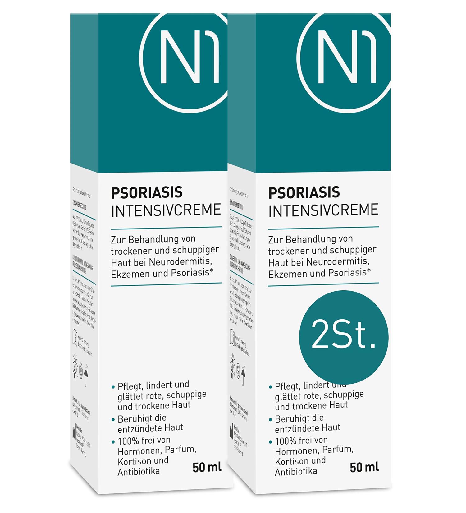N1 Psoriasis Intensive Cream 100ml - Soothing Eczema & Neurodermatitis Treatment for Red Scaly Inflamed Skin - Relieves & Smoothes Dry Skin (1 Pack) - Buy Online on GoSupps.com