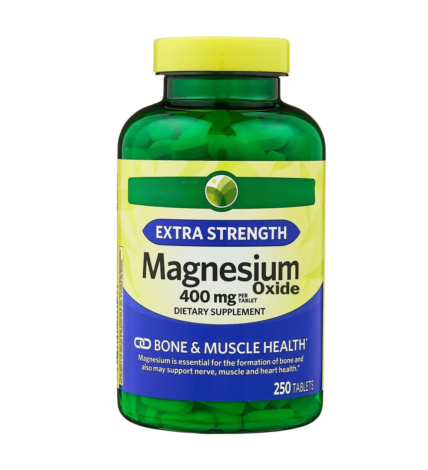 KP+ Magnesium Oxide 400 mg | 250 Tablets | Supports Bone Nerve & Muscle Health | Extra Strength Magnesium Supplement | Pack of 1 - Buy Online on GoSupps.com