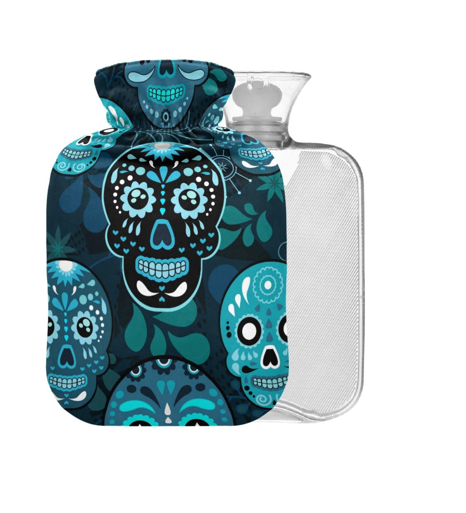 Dead Day Sugar Skull Hot Water Bottle 2L | BAP Free Pain Relief & Cramps Cover - Buy Online on GoSupps.com