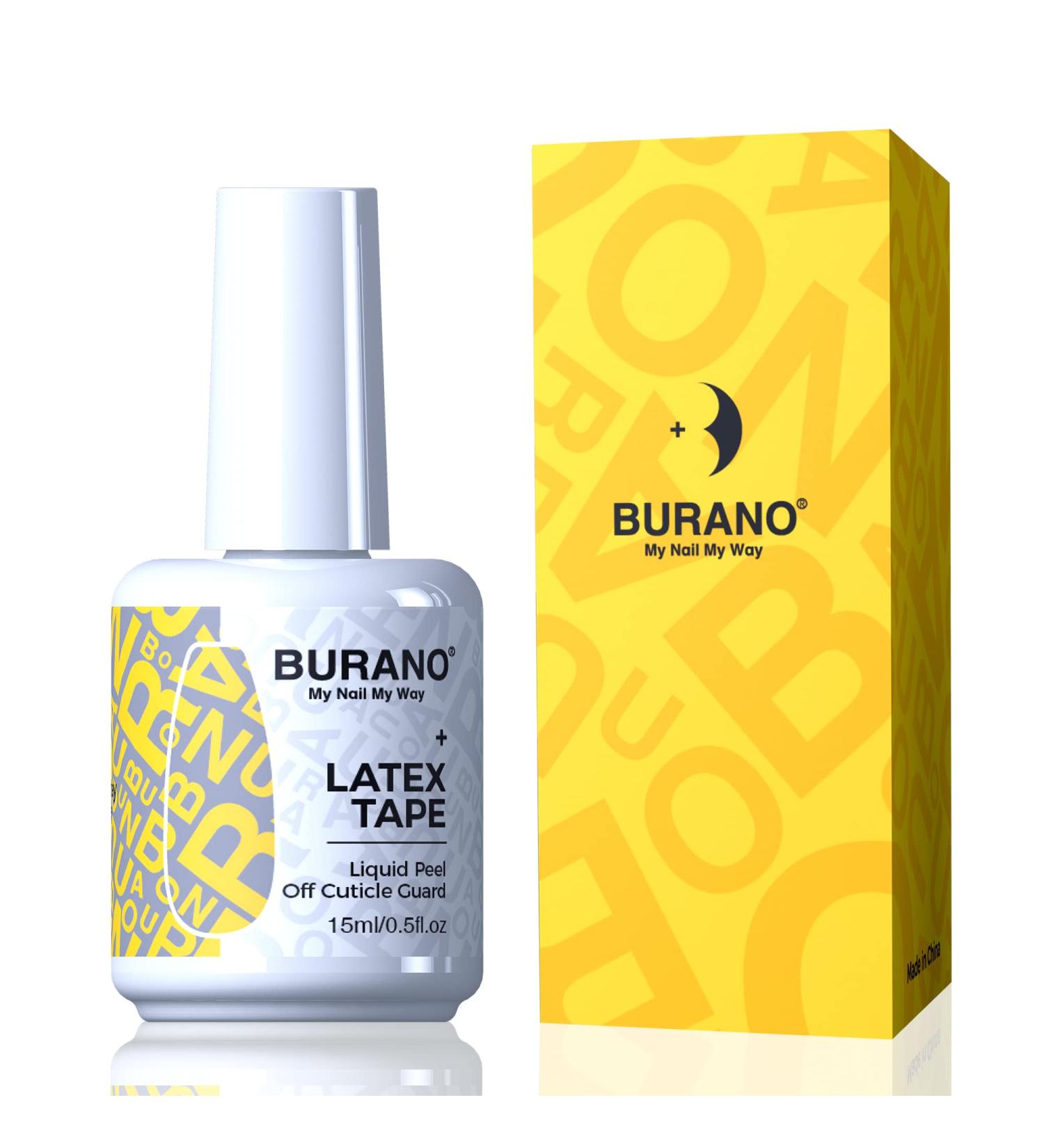 BURANO Liquid Latex Nail Polish Peel Off Tape 0.5 Fl Oz - Cuticle Guard & Skin Barrier - Buy Online on GoSupps.com