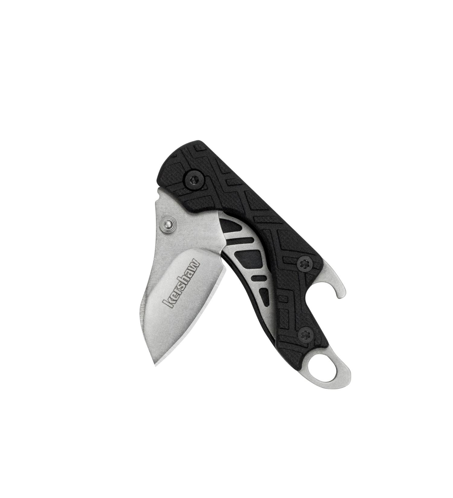 Kershaw Cinder Multi-Function Pocketknife (1025) - 1.4 3Cr13 Blade, Manual Opening, Liner Lock, Bottle Opener, Keychain Carry - Black Handle - Buy Online on GoSupps.com