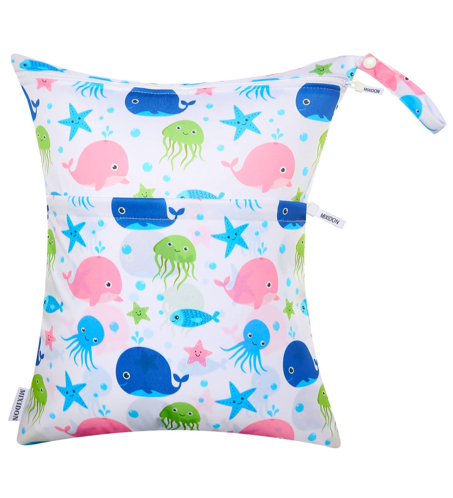 MIXIDON Wet Bag Waterproof Wet Dry Bag for Swimsuits Cloth Nappy Wet Bag Outdoor Organiser Bag for Baby Items Wet Dry Clothes Bag Pattern 6 - Buy Online on GoSupps.com