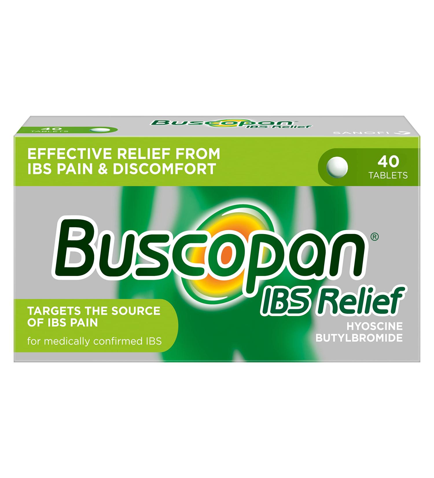 Buscopan IBS Relief Tablets - Fast-Acting Relief for IBS Pain & Cramps - 40 Count Pack - Buy Online on GoSupps.com