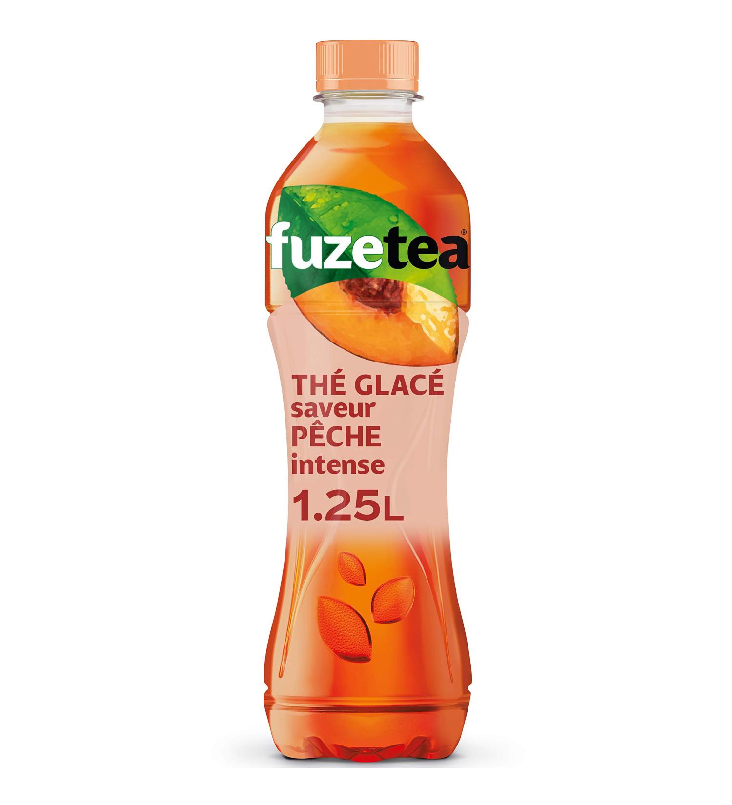 Fuze tea Intense peach iced black tea - 1.25L bottle - Buy Online on GoSupps.com