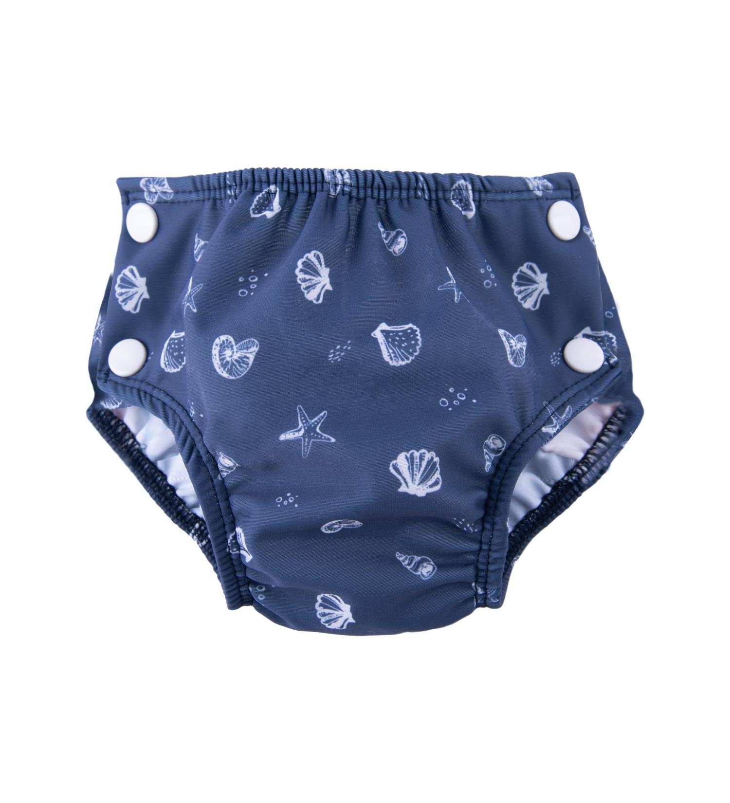 Popolini swim diaper Sea Shells ideal for bathing trips and baby swimming (L 8-15 kg) L (8-15 kg)