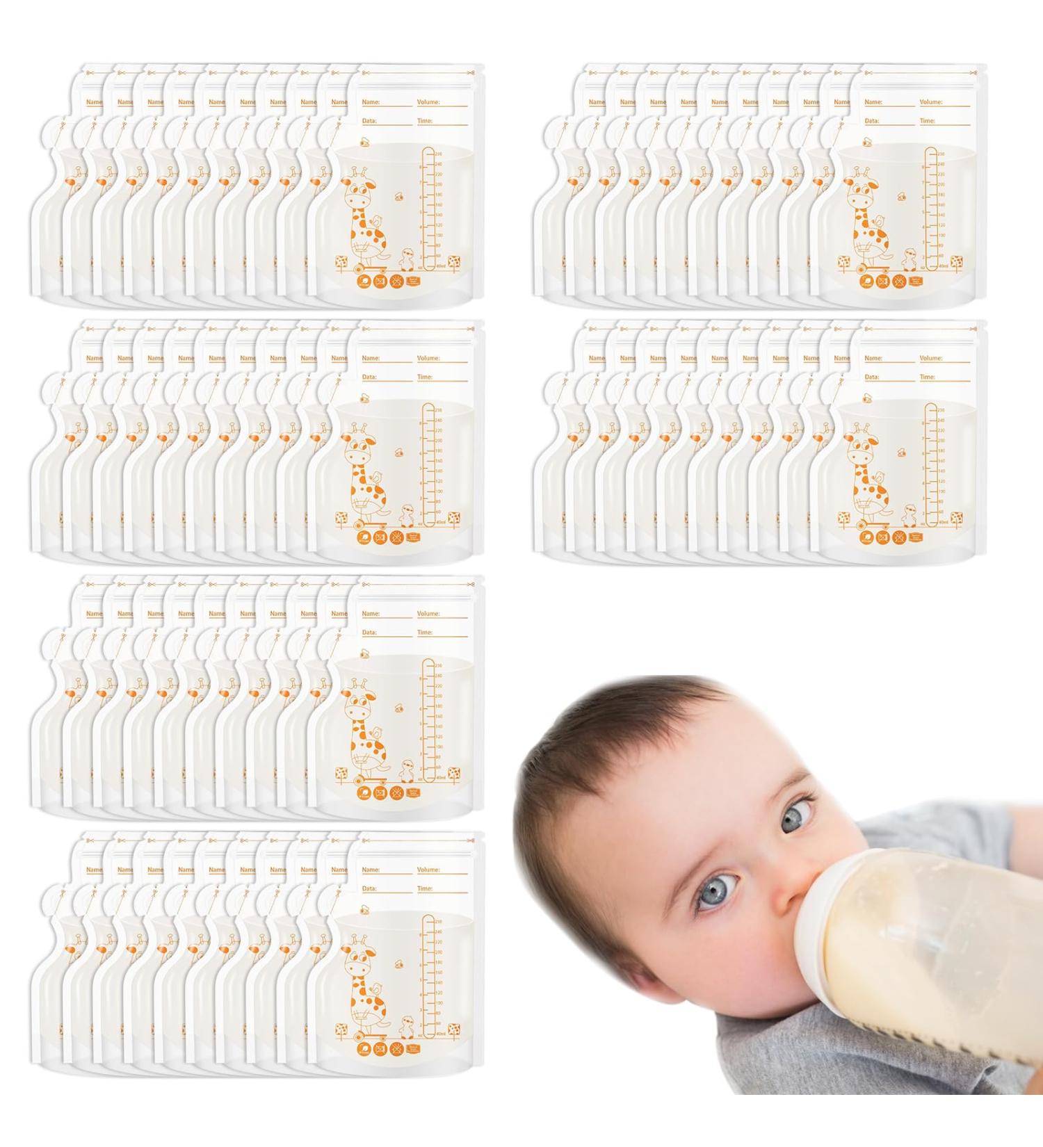 Breast Milk Bags for Freezing - 250ml Storage Bags (60PCs) | Durable & Leak-Proof Breast Milk Storage - Buy Online on GoSupps.com