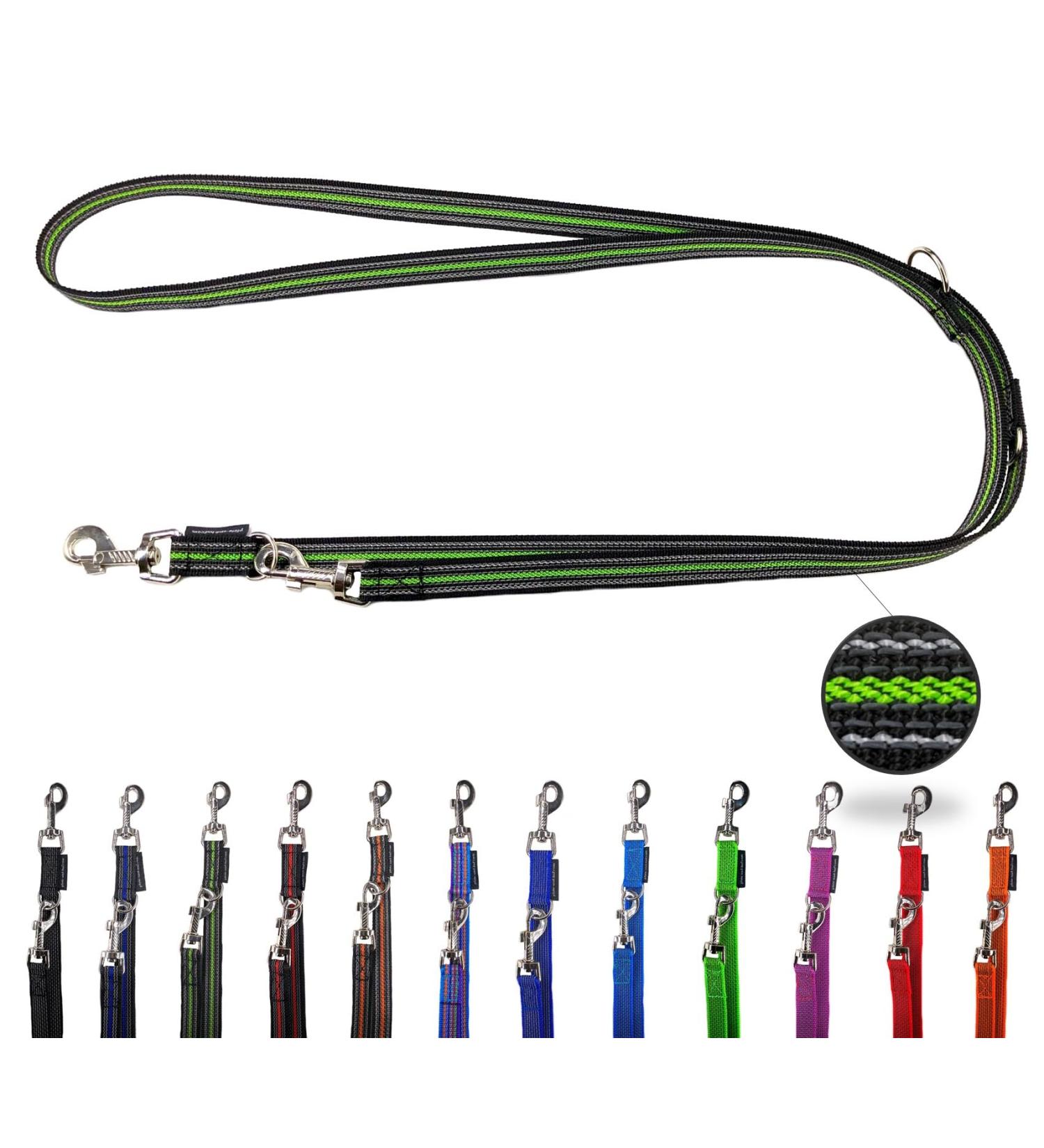 Adjustable Dog Leash for Medium & Large Dogs - 5m Black & Neon Green | Double-Lined 2m 2.40m 2.80m 3.50m Options - Buy Online on GoSupps.com