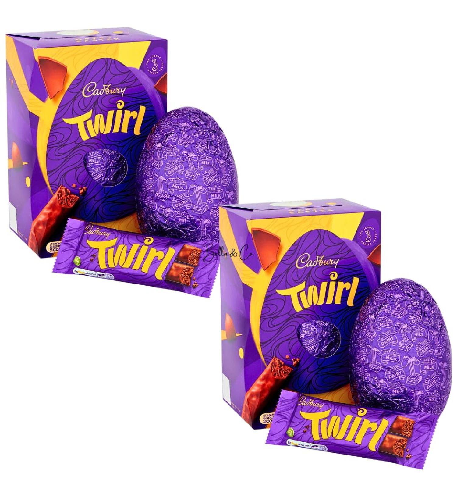 2x Twirl Large Chocolate Easter Eggs | Perfect for Easter Gift | Perfect for Egg Hunt | Chocolate Gifts | Chocolate Easter Egg 2024 | Thank You Gifts | Easter Party | 198g - Buy Online on GoSupps.com