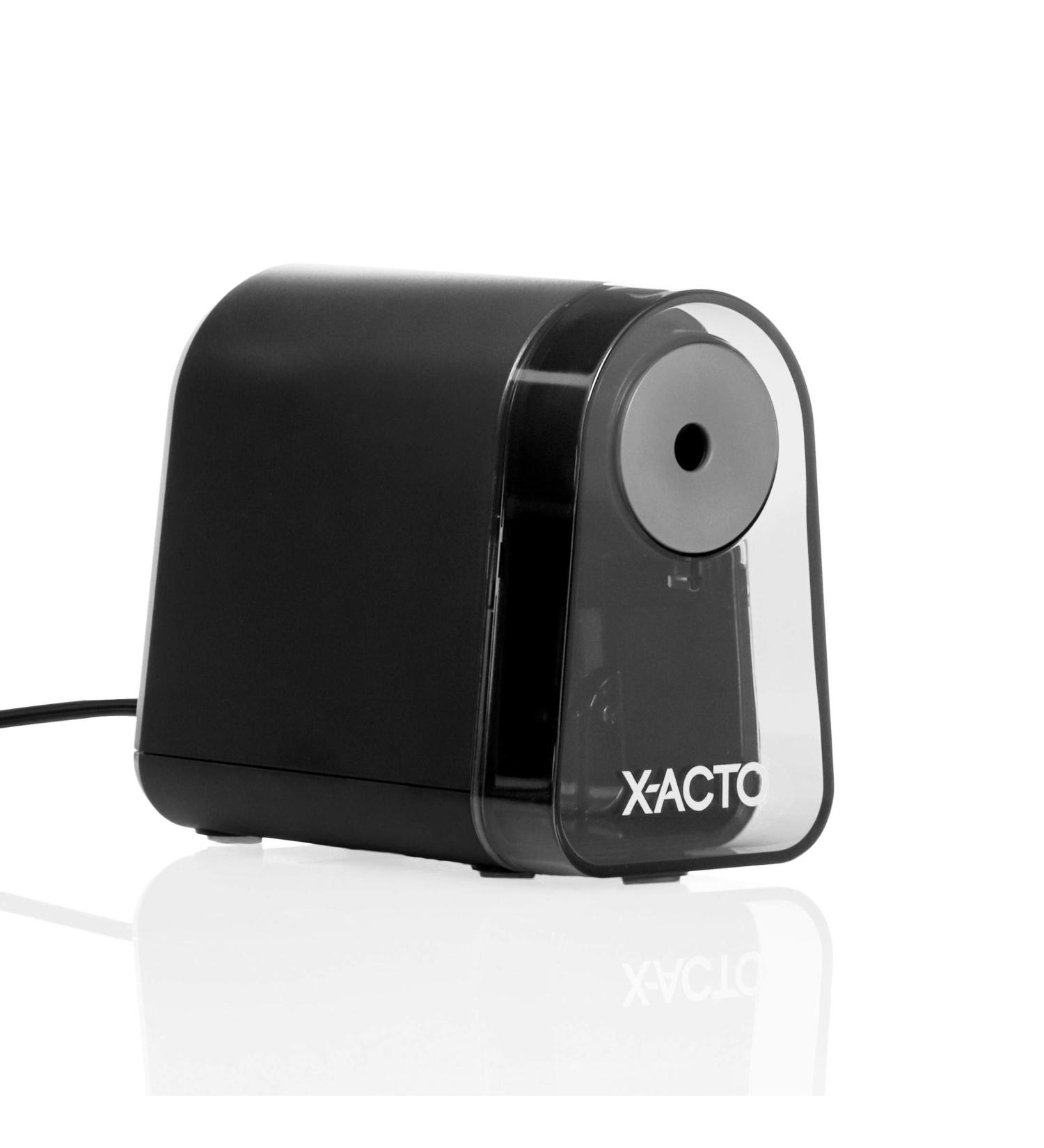 X-ACTO Pencil Sharpener Mighty Mite Electric Pencil Sharpener with Pencil Saver SafeStart Motor Small Pencil Sharpener for Teacher and Homeschool Supplies Black 1 Count - Buy Online on GoSupps.com