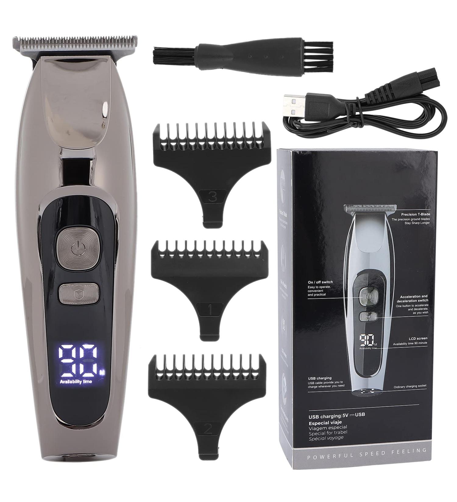 Cordless Clipper Stable Durable Electric Hair Clippers Professional Steel ABS 2 Grades Speed LCD Display for Trim Hair Unique Hairstyle - Buy Online on GoSupps.com