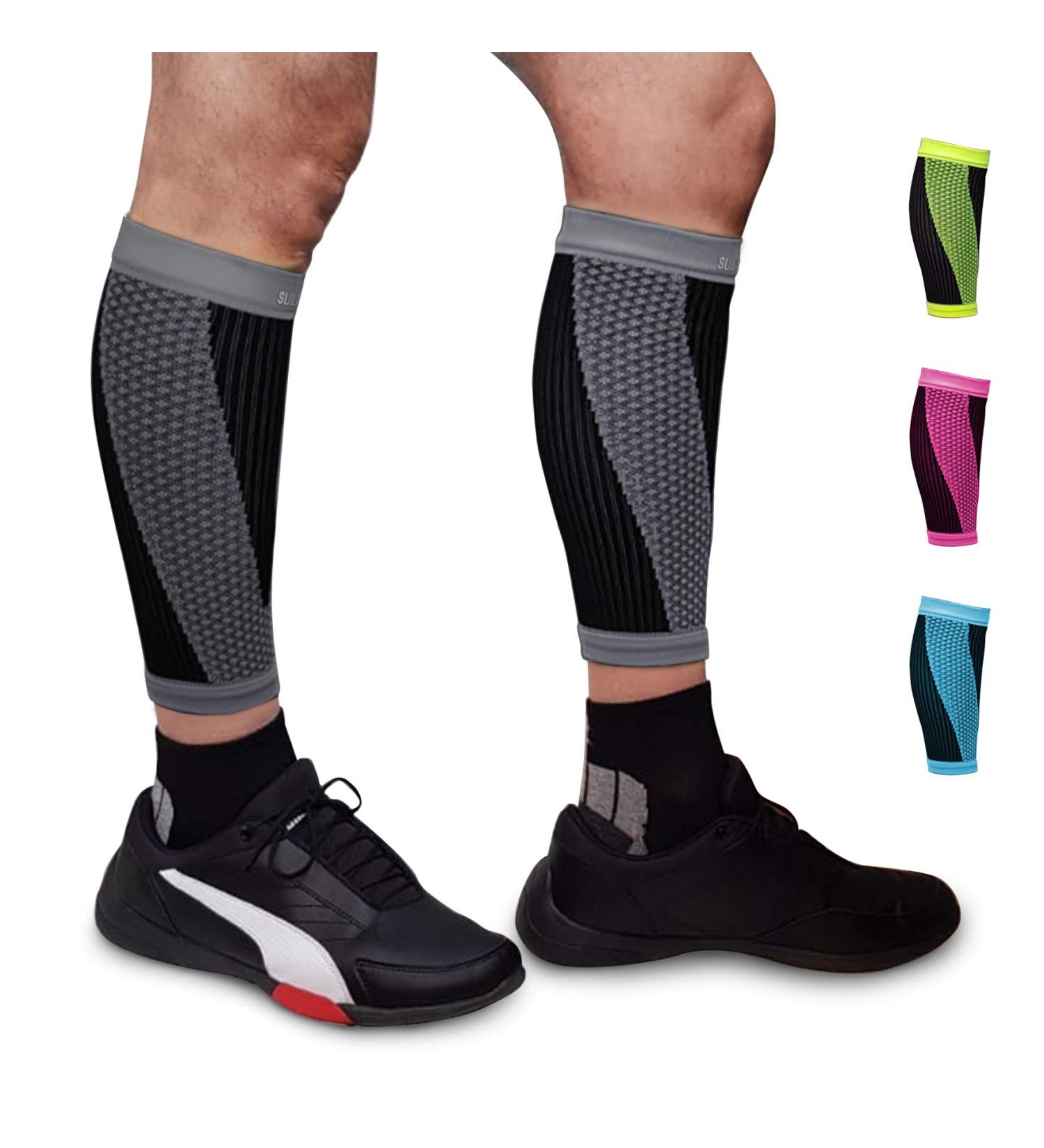 SULUMA Sporty Compression Bandage for Calves - Enhance Muscle Support | Black M - International Shipping Available - Buy Online on GoSupps.com