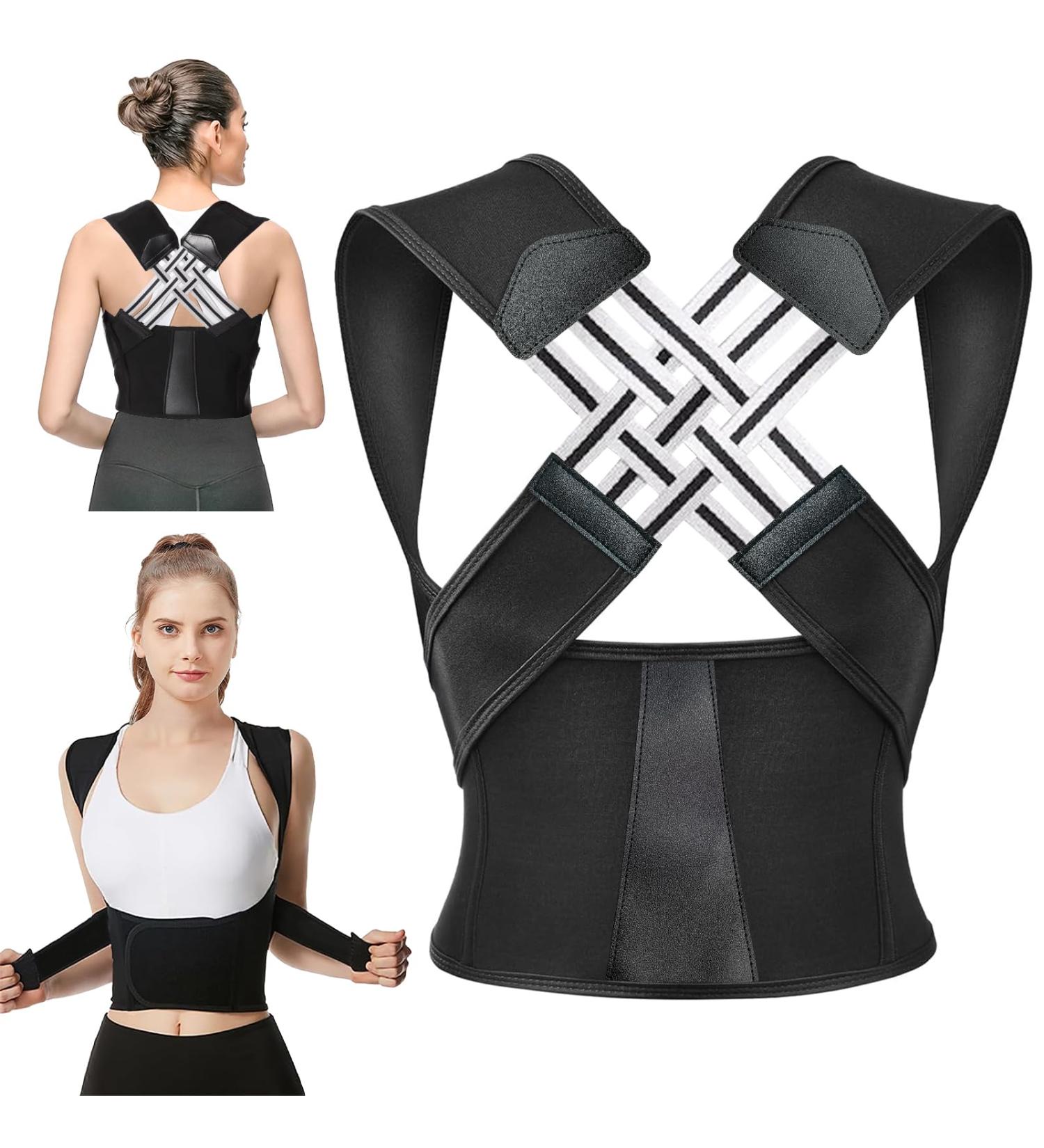 Yizemay Posture Corrector | Adjustable Back Support for Men & Women | Breathable Shoulder Strap | XL Size - Buy Online on GoSupps.com