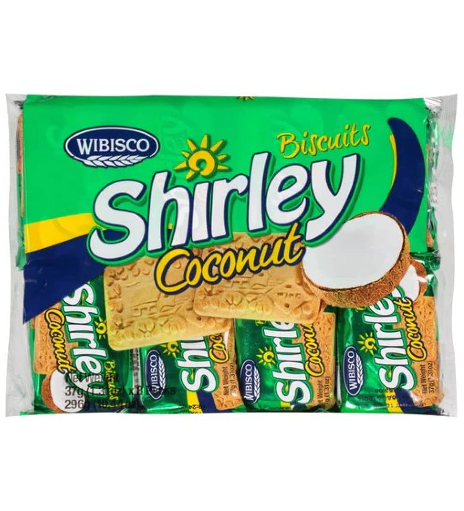 Wibisco Shirley Coconut/Coco Biscuits 8x37g (1.31oz) - Delicious Caribbean Treats - Buy Online on GoSupps.com