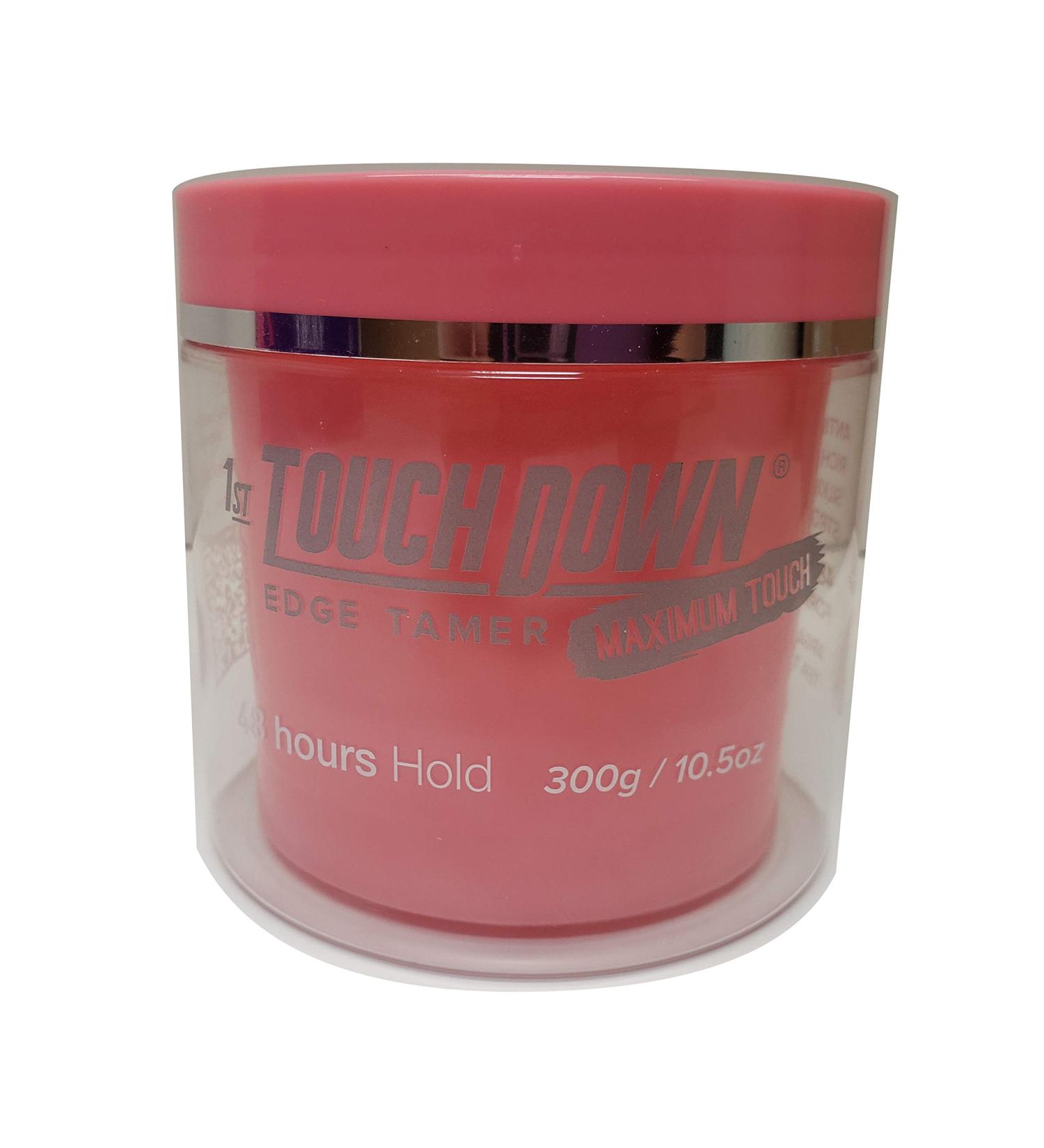 1st Touchdown Edge Tamer Family Size 10.5 oz (NEWLY RELEASED IN 2021 PINK EDGE TAMER MAXIMUM TOUCH 48 HOUR HOLD) (48 Hours Hold)