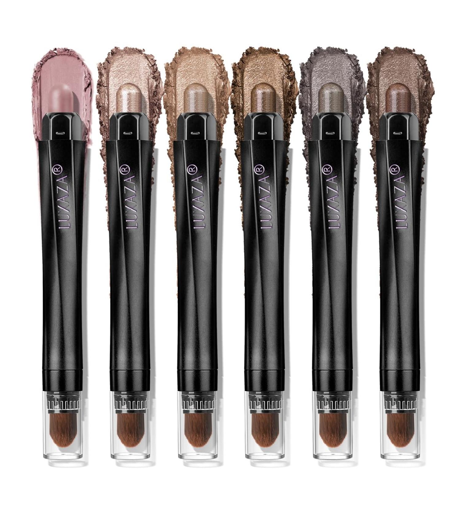 Shop Neutral Eyeshadow Stick Set - 6PCS Metallic & Matte Cream Shades for Stunning Eyes - Buy Online on GoSupps.com