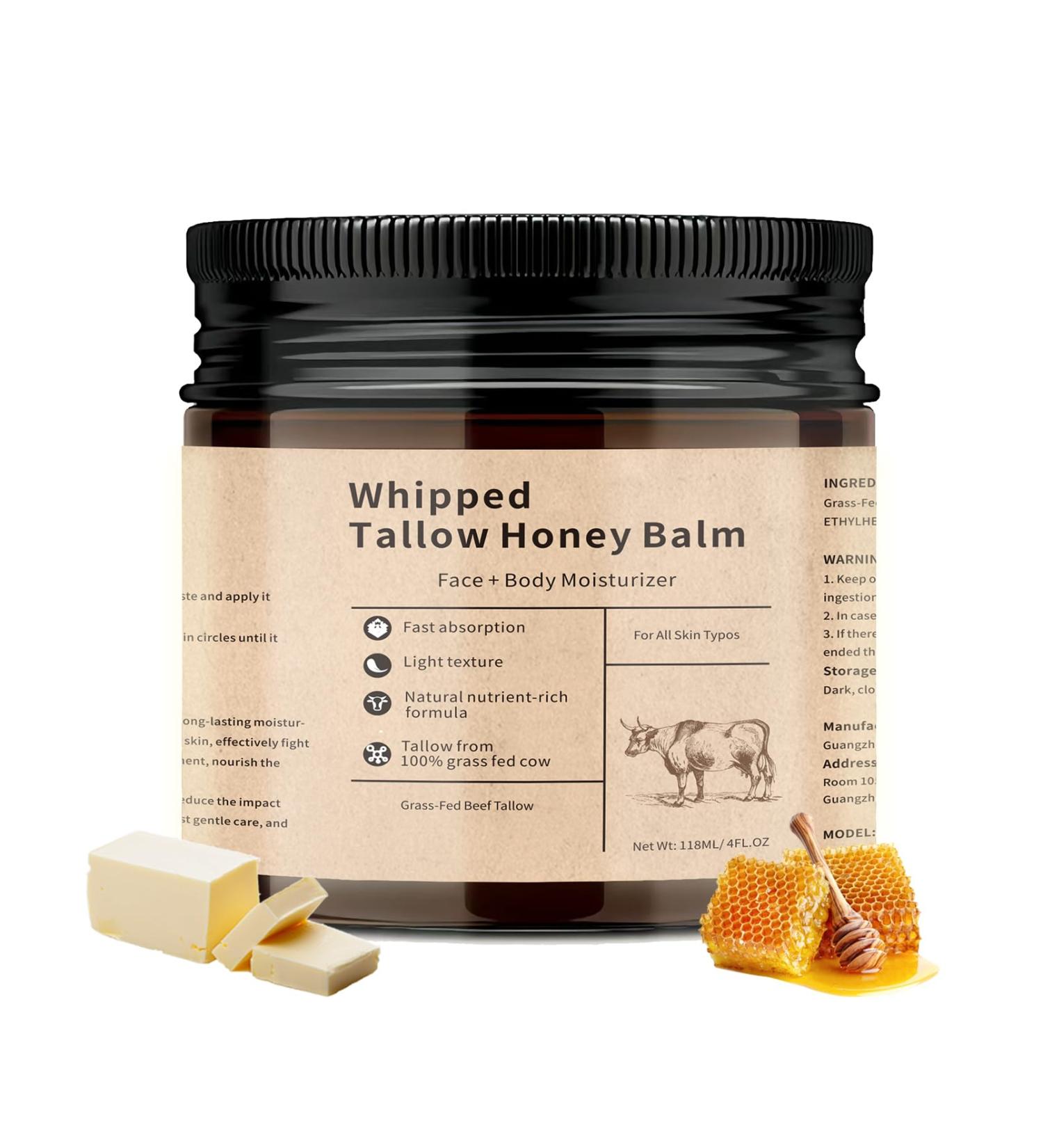 Beef Tallow Skincare - Cr me bio pour le visage - Nourrie l'herbe - Avec cire d'abeille - Soin en profondeur pour les peaux s ches du visage et du corps - Absorption rapide et non parfum e - Buy Online on GoSupps.com