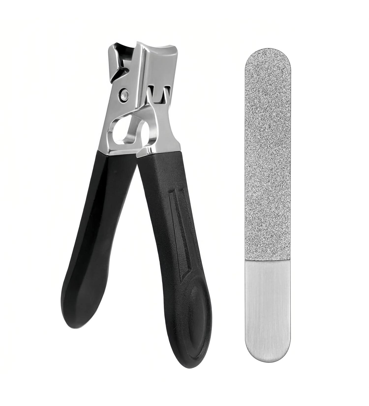 Nekoo Nail Clippers for Thick Nails - Ultra Sharp Curved Trimmer for Adults - Mid-Matting Black - Buy Online on GoSupps.com