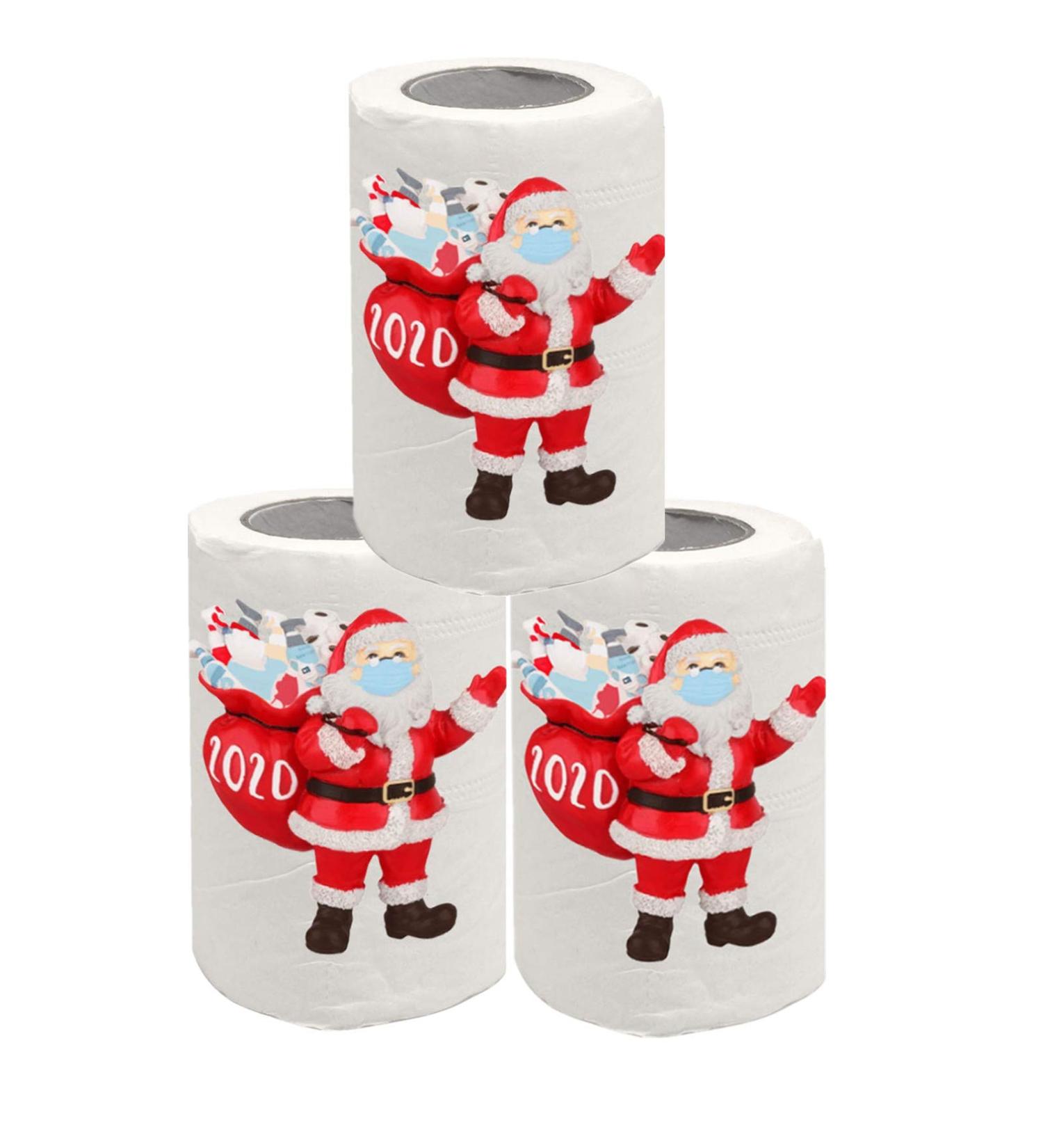Xia&Han Merry Christmas Toilet Paper Highly Collectible Novelty Toilet Paper Funny Gag Gift for Christmas Stocking Stuffers Party Favors 10pcs (Paper Towels 2 PC) G 3 PCS
