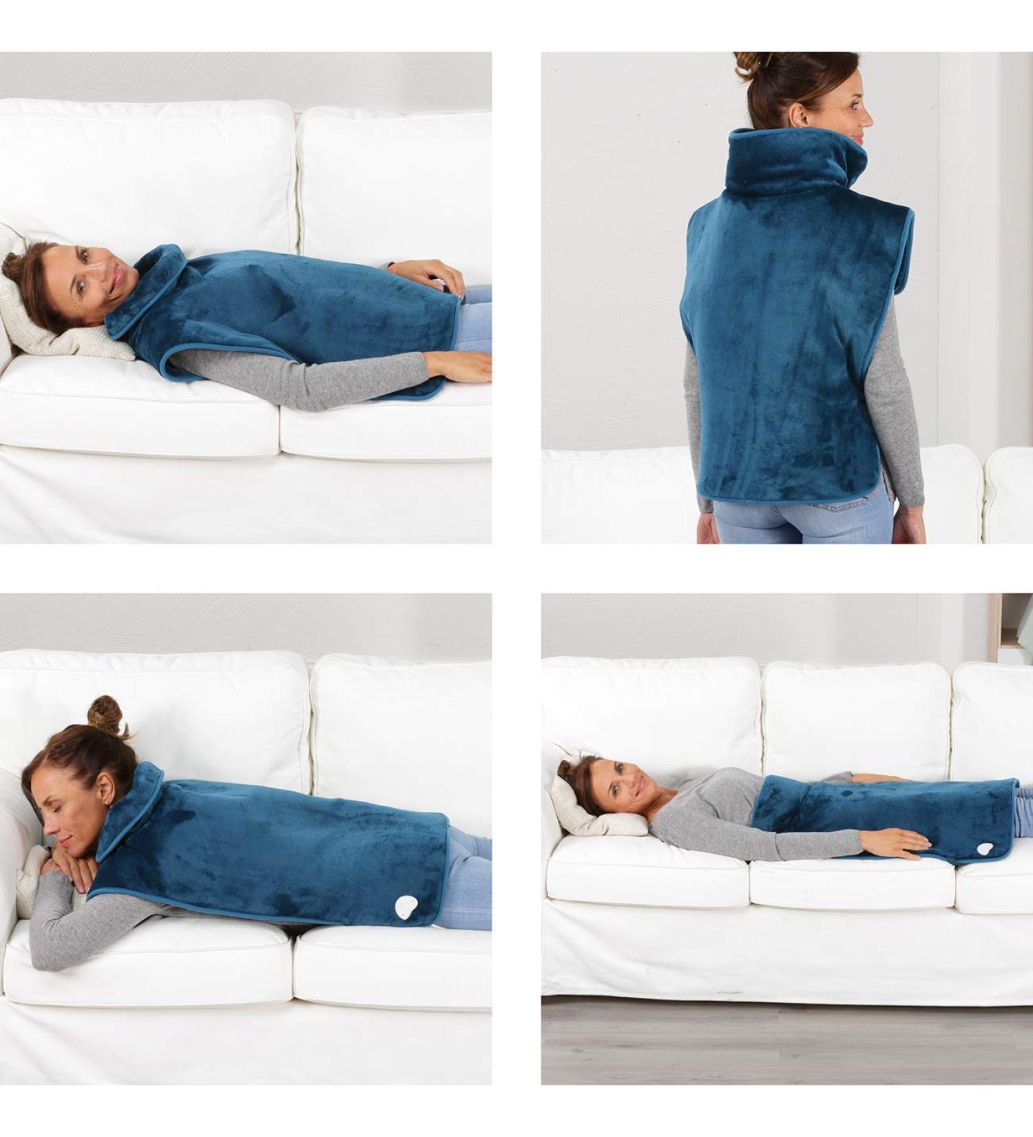 Maxvitalis 60x90 cm Heating Cushion for Back & Neck | Auto Shut-Off Overheat Protection & 3 Temp Levels | Washable Electric Heat Pillow - Buy Online on GoSupps.com