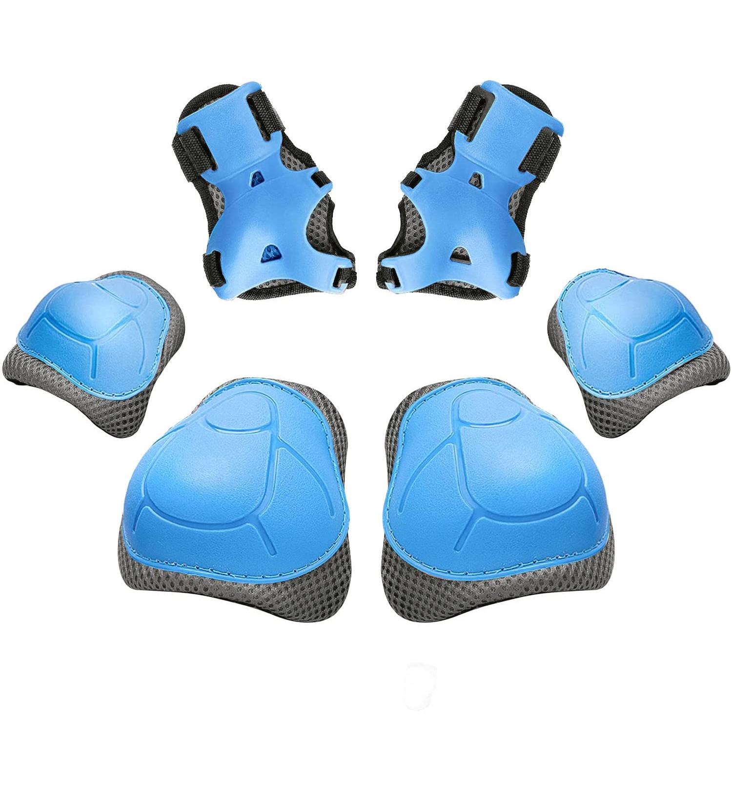 LEDIVO 3-in-1 Protective Gear Set for Skateboarding - Blue1 Small (Adult/Child) | Knee Pads, Elbow Pads, Wrist Guards - Buy Online on GoSupps.com
