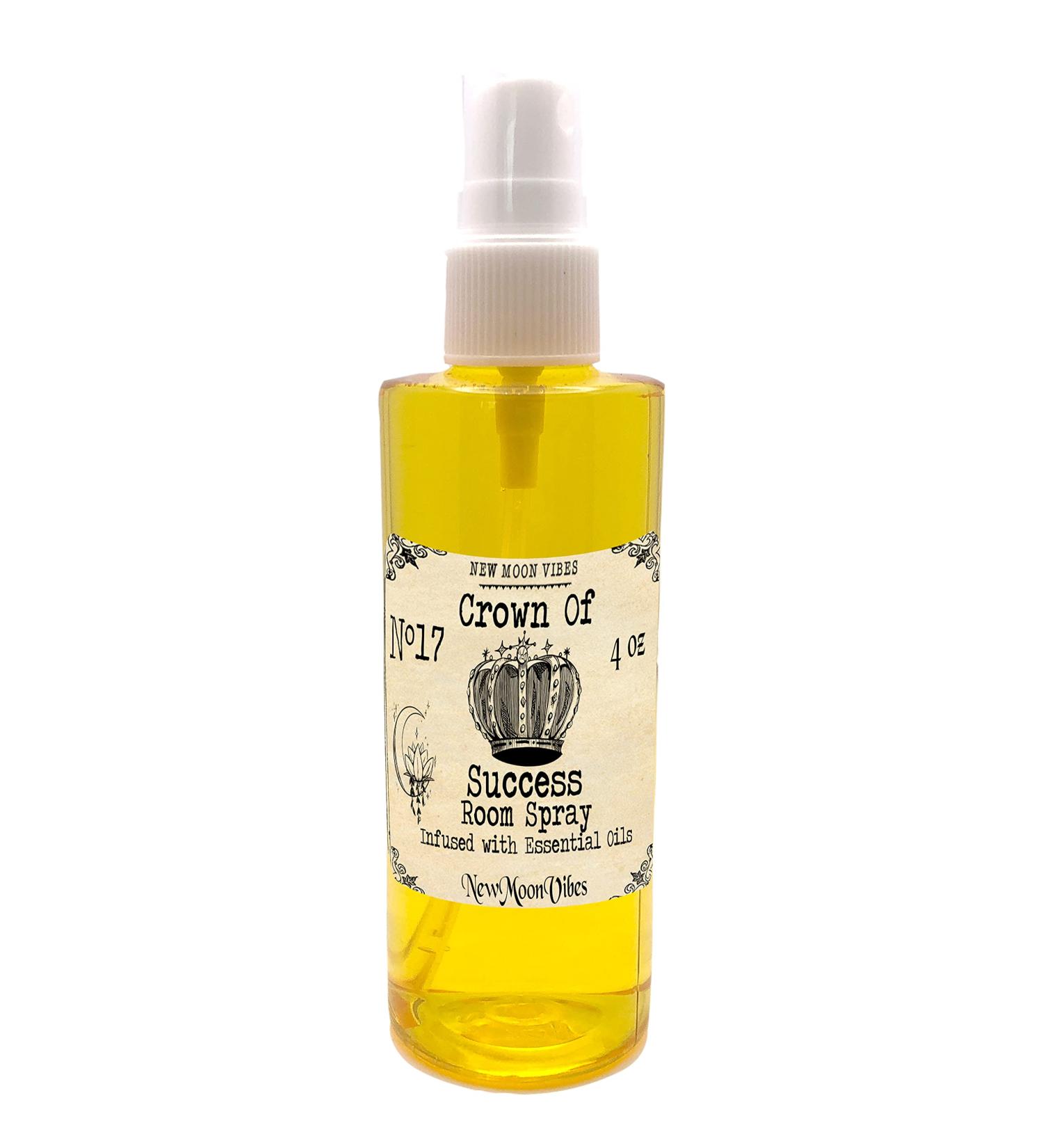 Crown of Success Clearing Spray - Spiritual Aromatherapy Room Mist with Pure Essential Oils for Abundance Path Opening Meditation Ritual Space - Sacred Manifestation Divine Prosperity Altar Mist