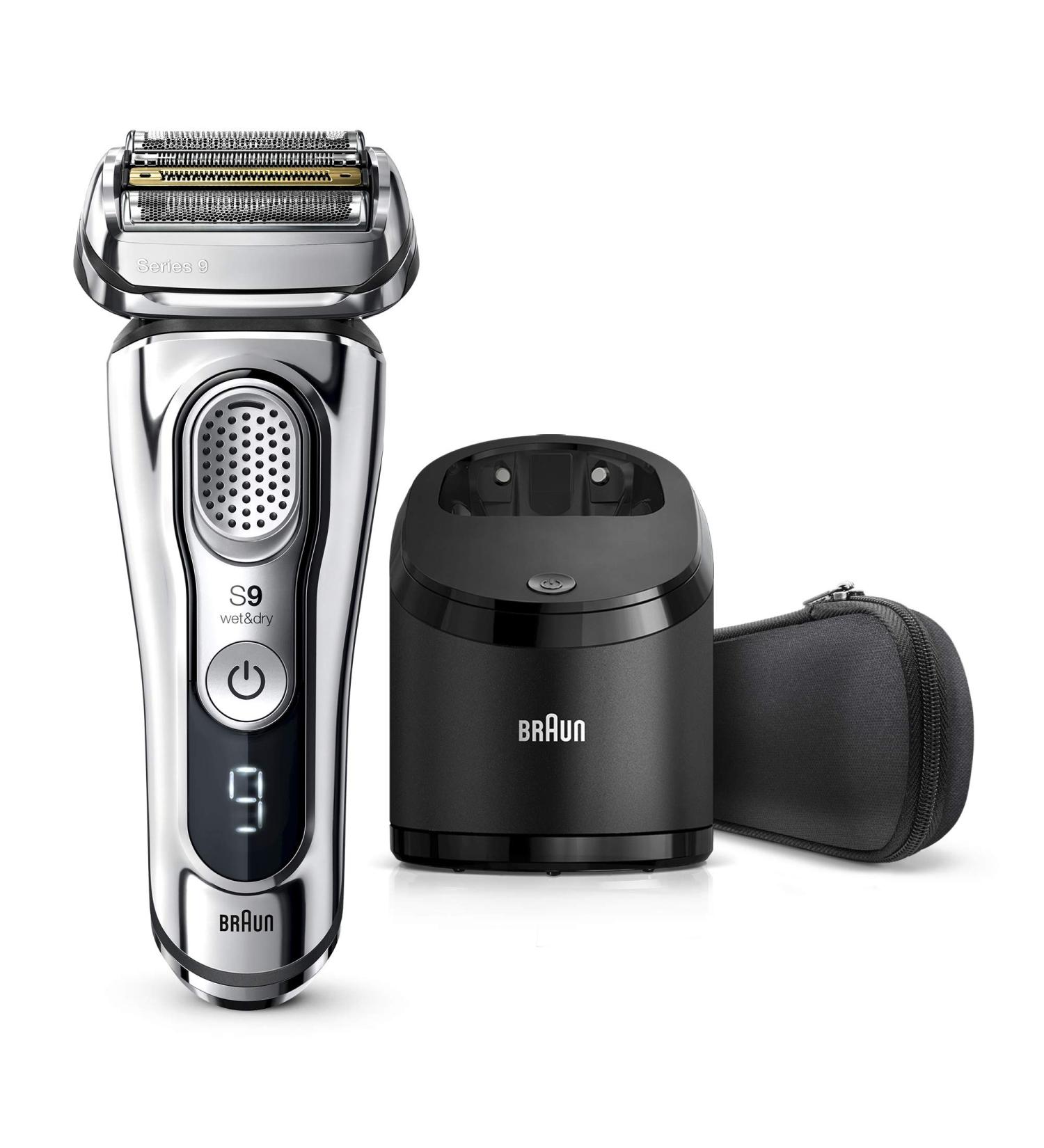 Braun Series 9 9376Cc Latest Generation Electric Shaver Rechargeable & Cordless Electric Razor for Men - Clean&Charge Station Fabric Travel Case 1 Count - Buy Online on GoSupps.com