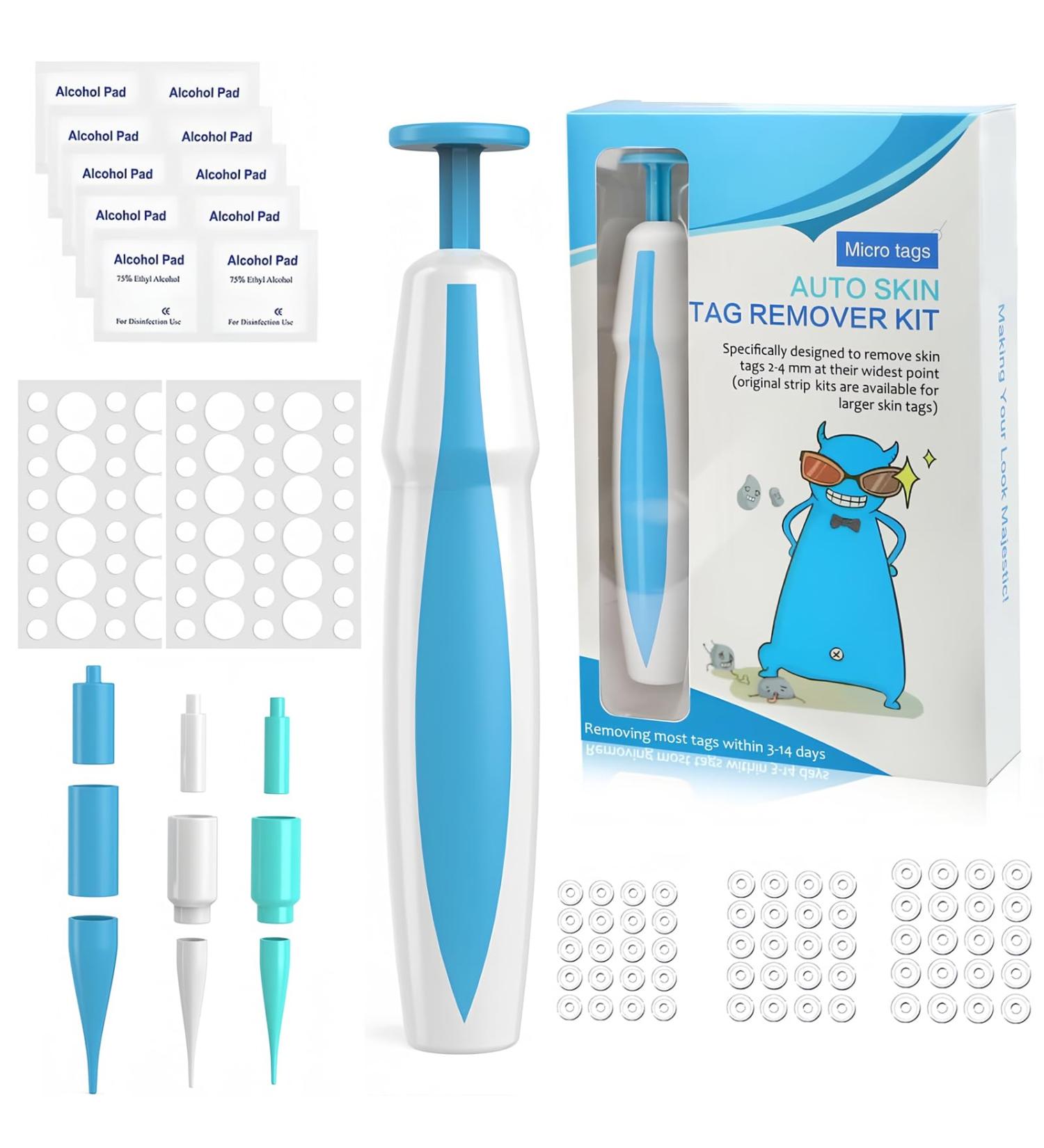Ultimate Skin Tag Remover Kit | Fast & Effective Warten Removal Tool for Fibroma & Wart Treatment | 60 Skin Tags (1mm-8mm) - International Shipping Available - Buy Online on GoSupps.com