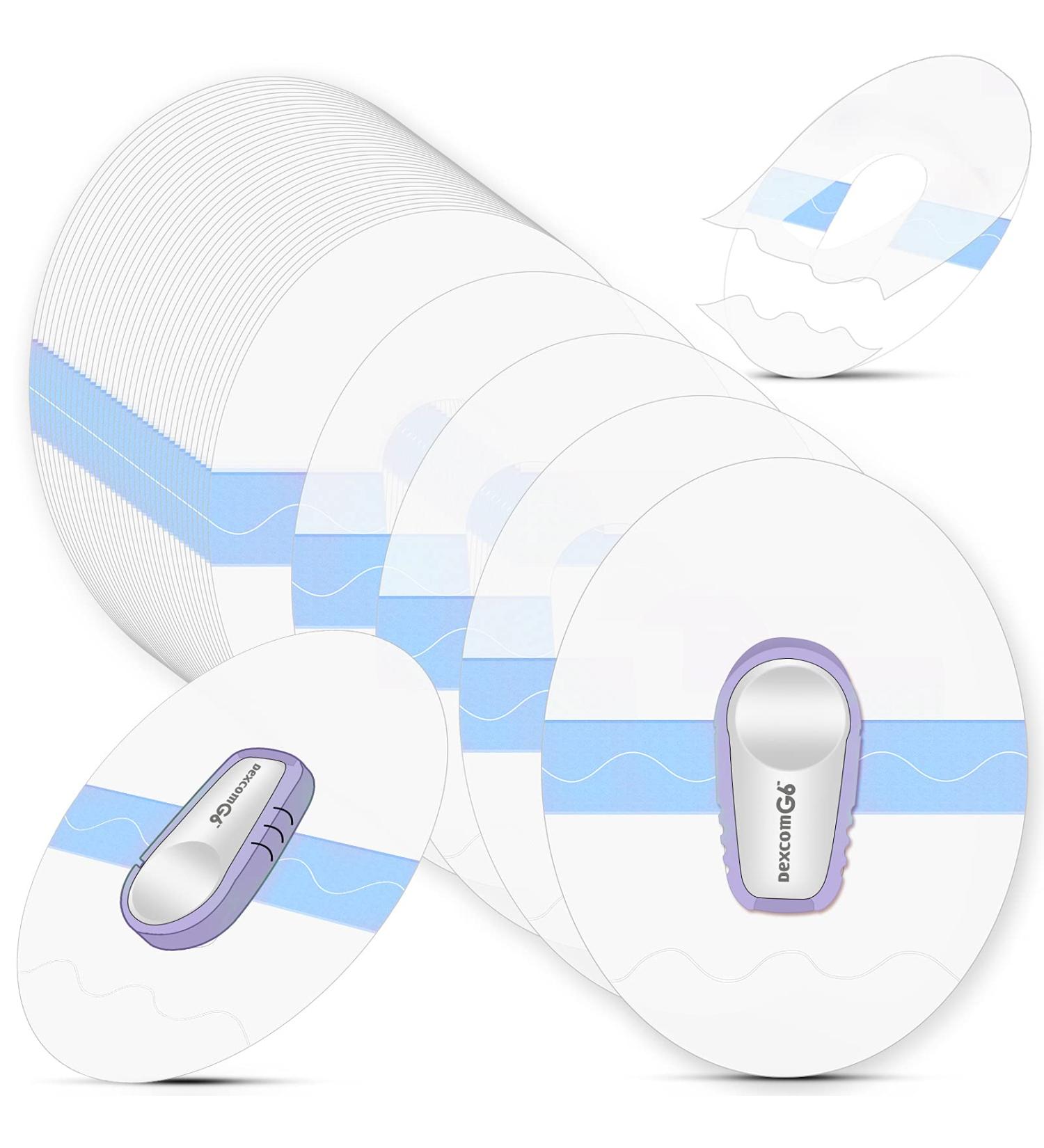 48-Piece Transparent Waterproof Adhesive Patches for G6 Overpatch - Sweatproof Protection for Continuous Glucose Monitor (Blue) - Buy Online on GoSupps.com